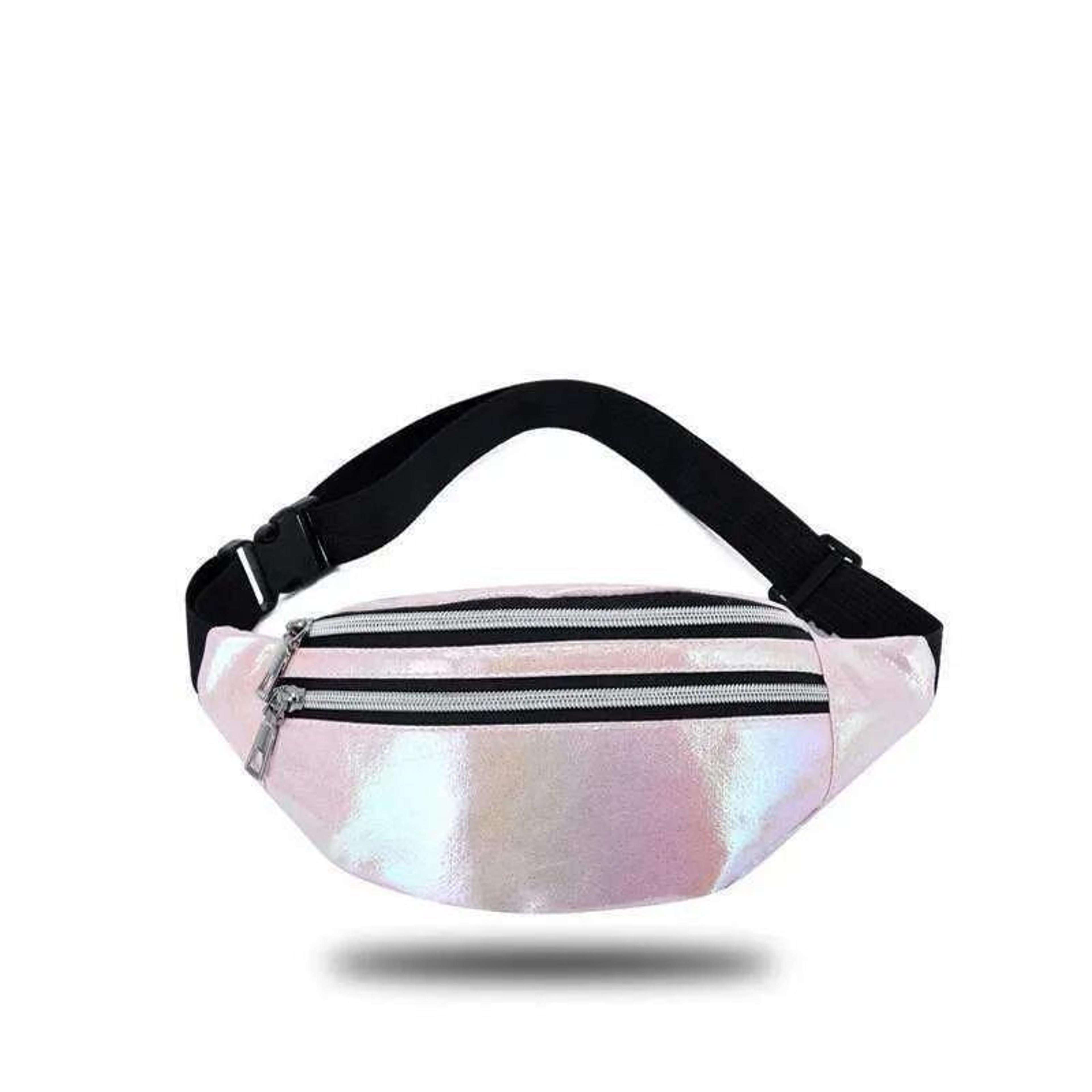 Holographic Fanny Pack With Adjustable Strap And Zipper Closure 2