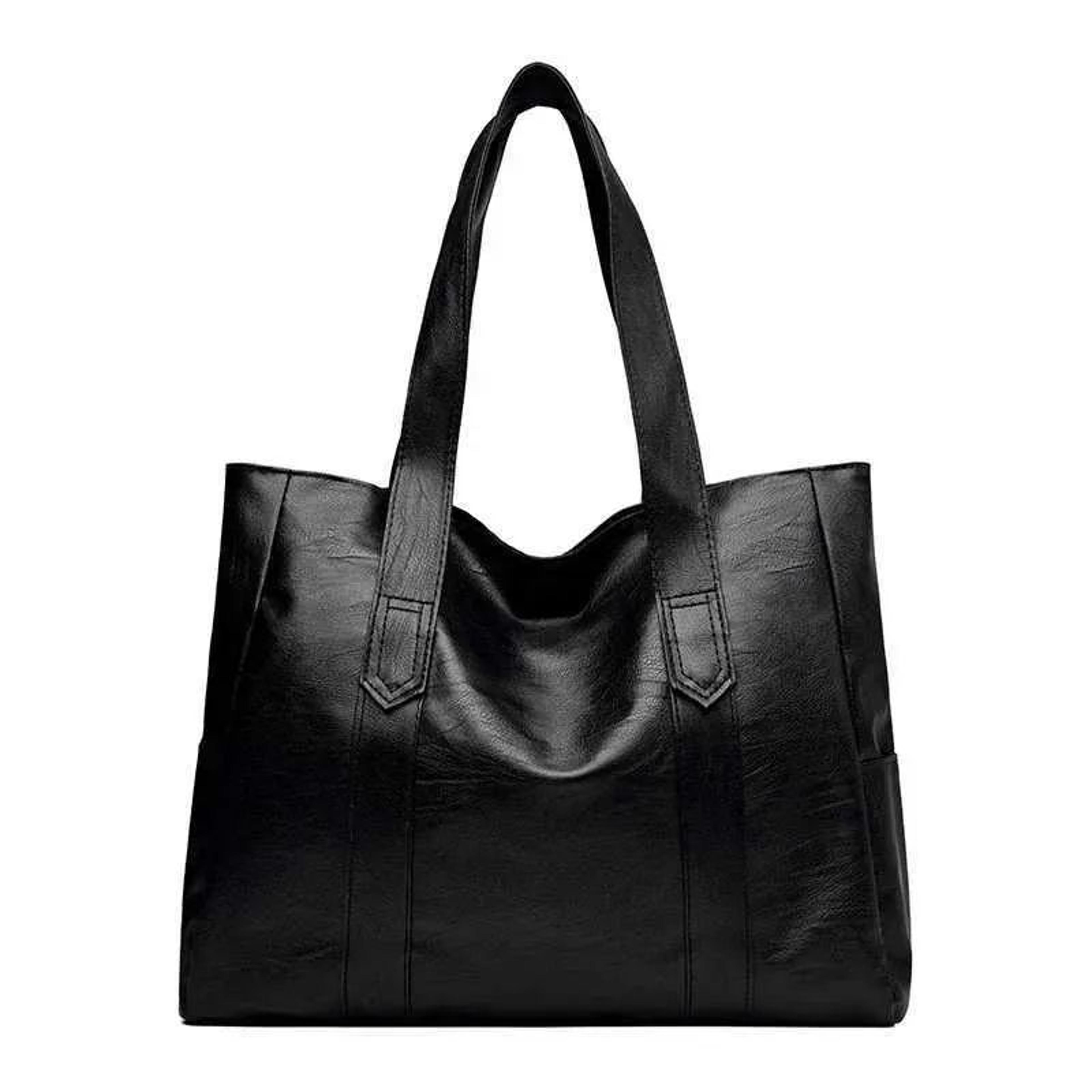 Womens Large Capacity Soft Synthetic Leather Shoulder Bag 1