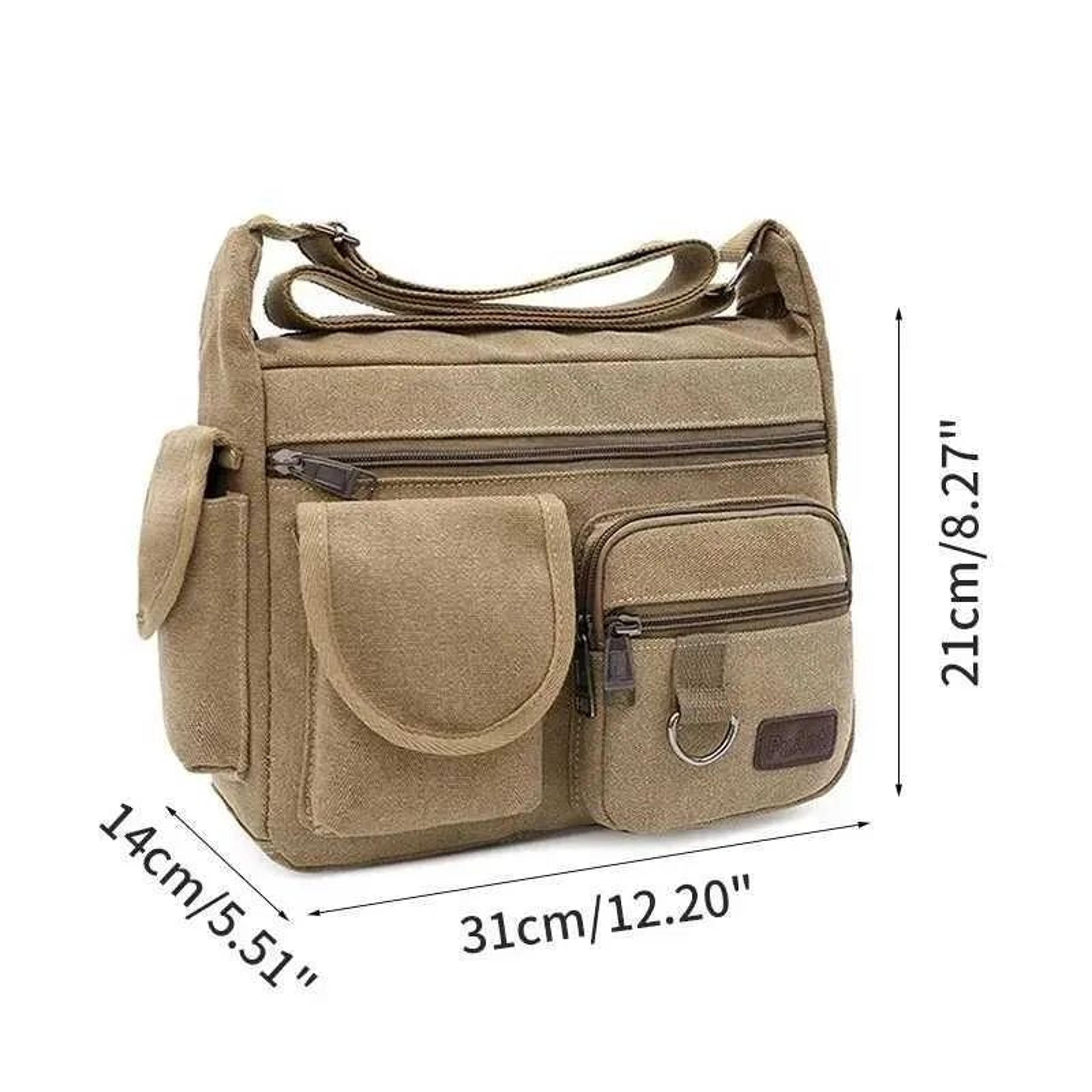 WaterResistant Canvas Crossbody Satchel Bag With Adjustable Shoulder Strap 5