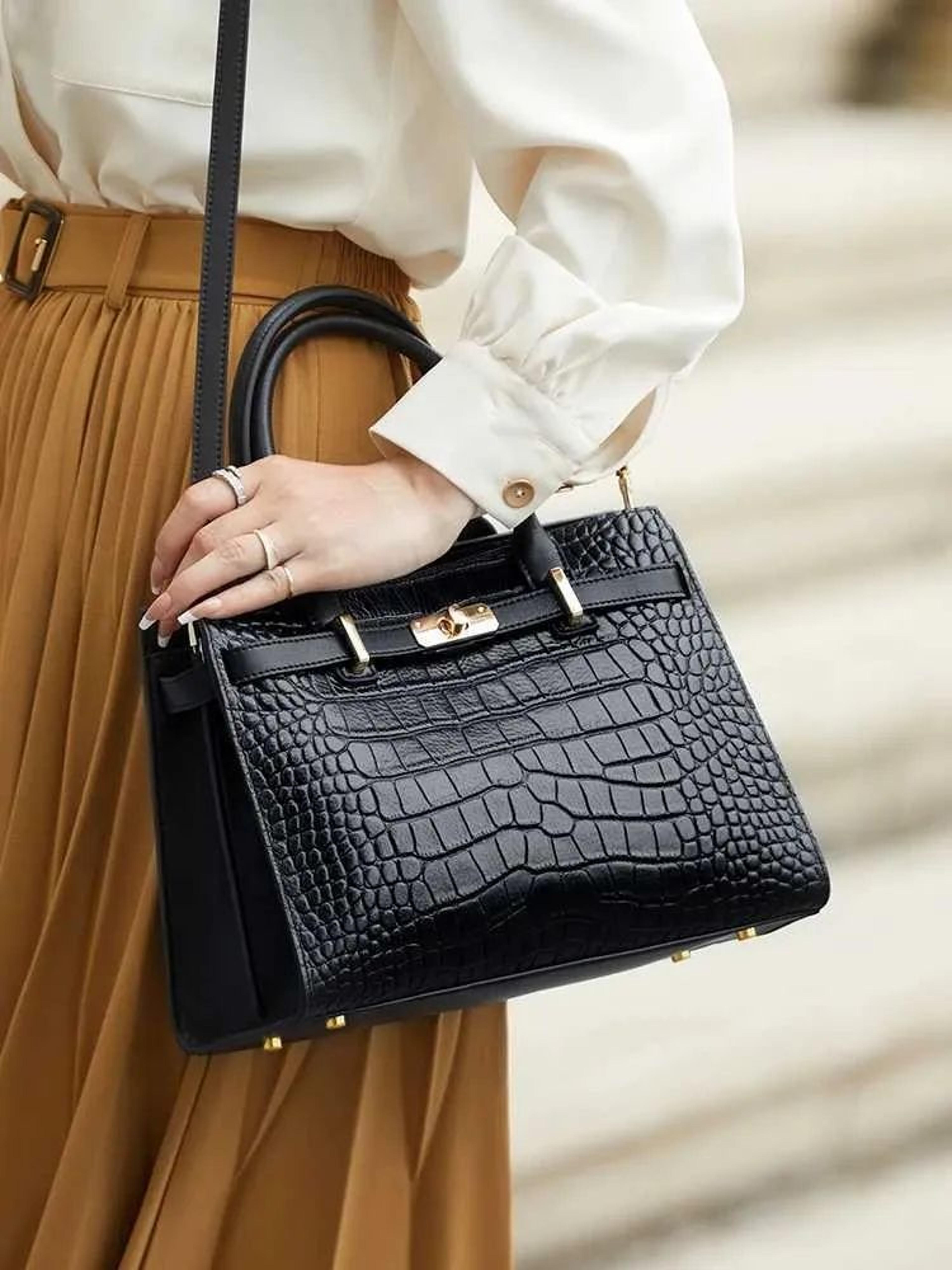 Womens Genuine Bull Leather Shoulder Bag For Business And Everyday Use 1