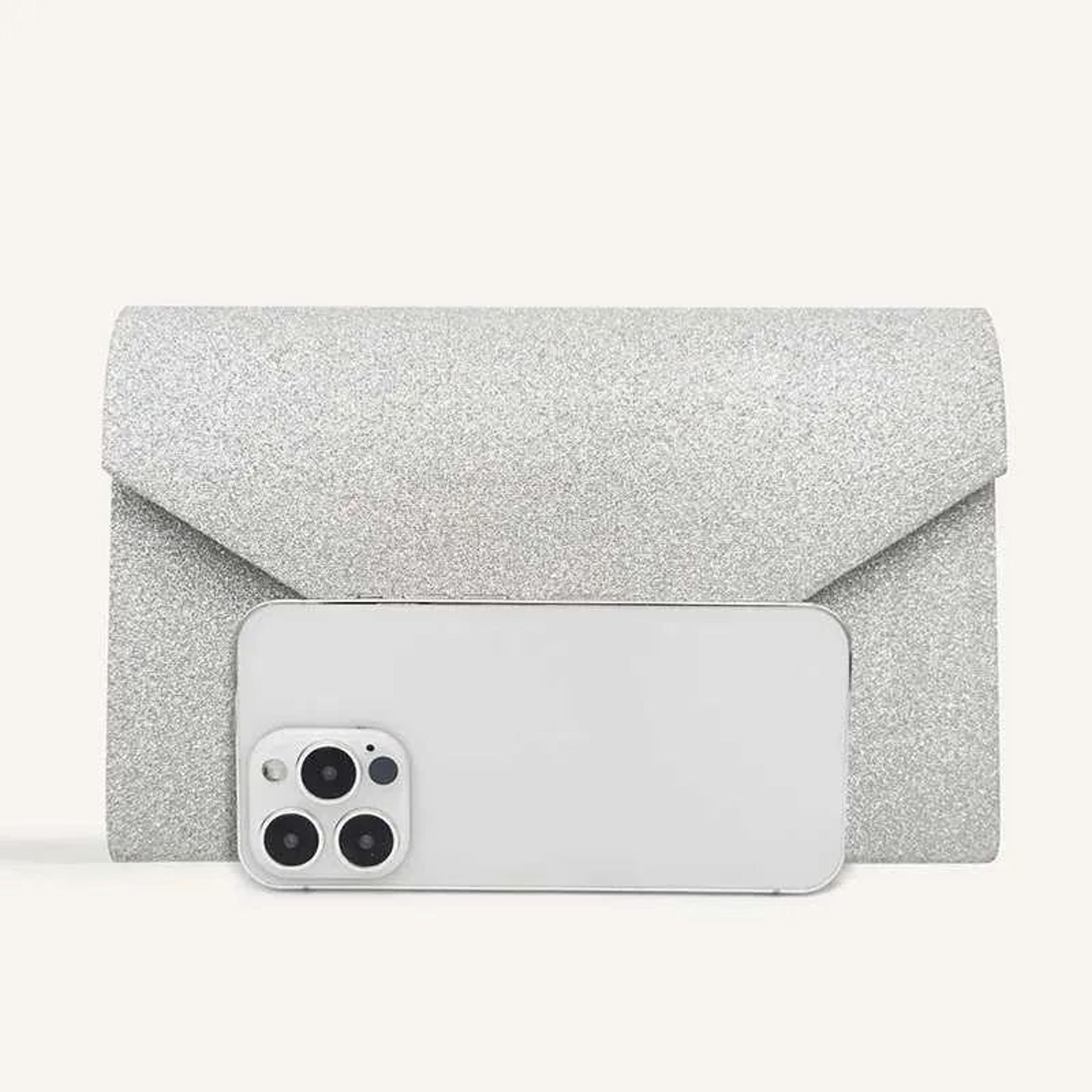 Shiny Envelope Clutch Evening Bag With Chain For Weddings And Parties 5