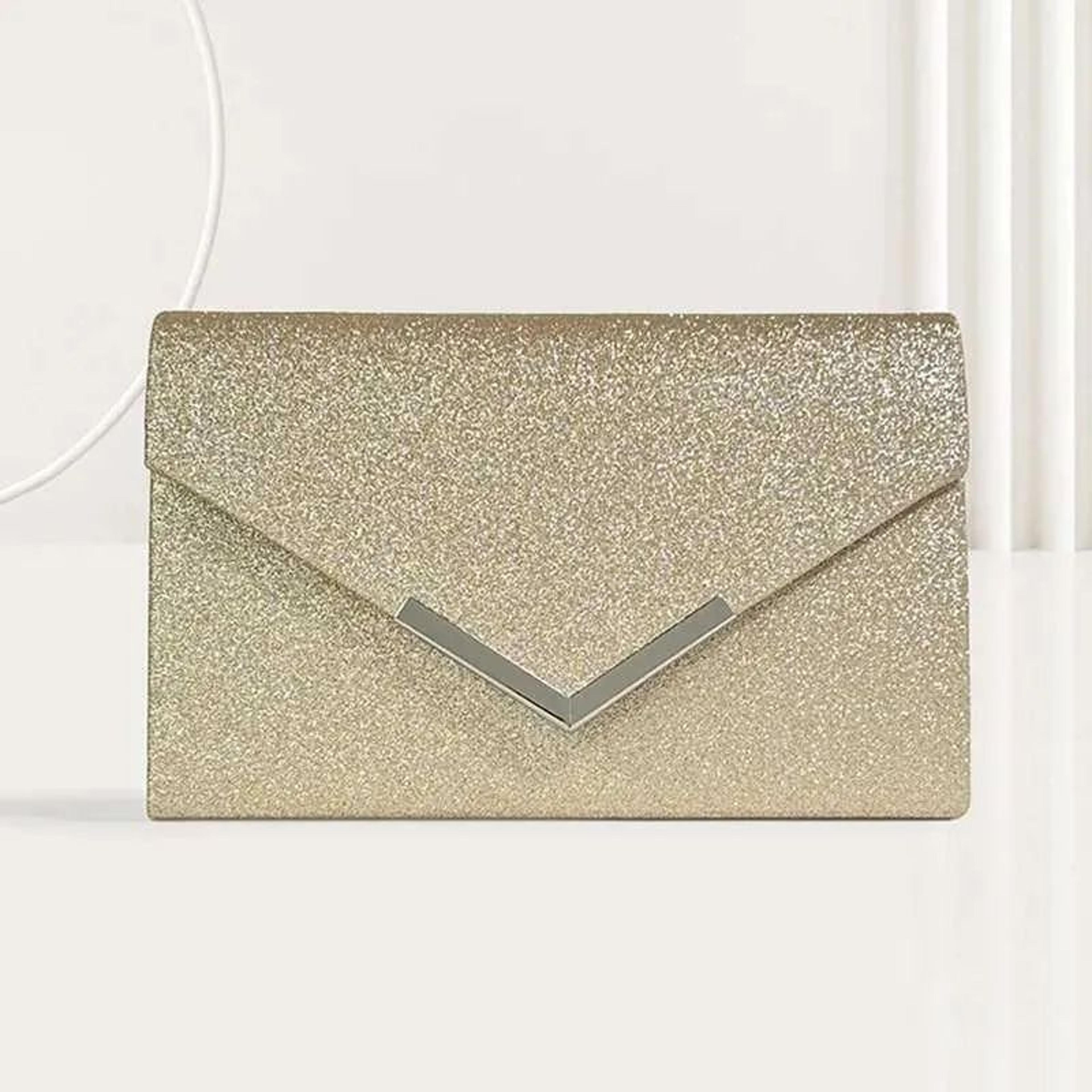Shiny Envelope Clutch Evening Bag With Chain For Weddings And Parties 1