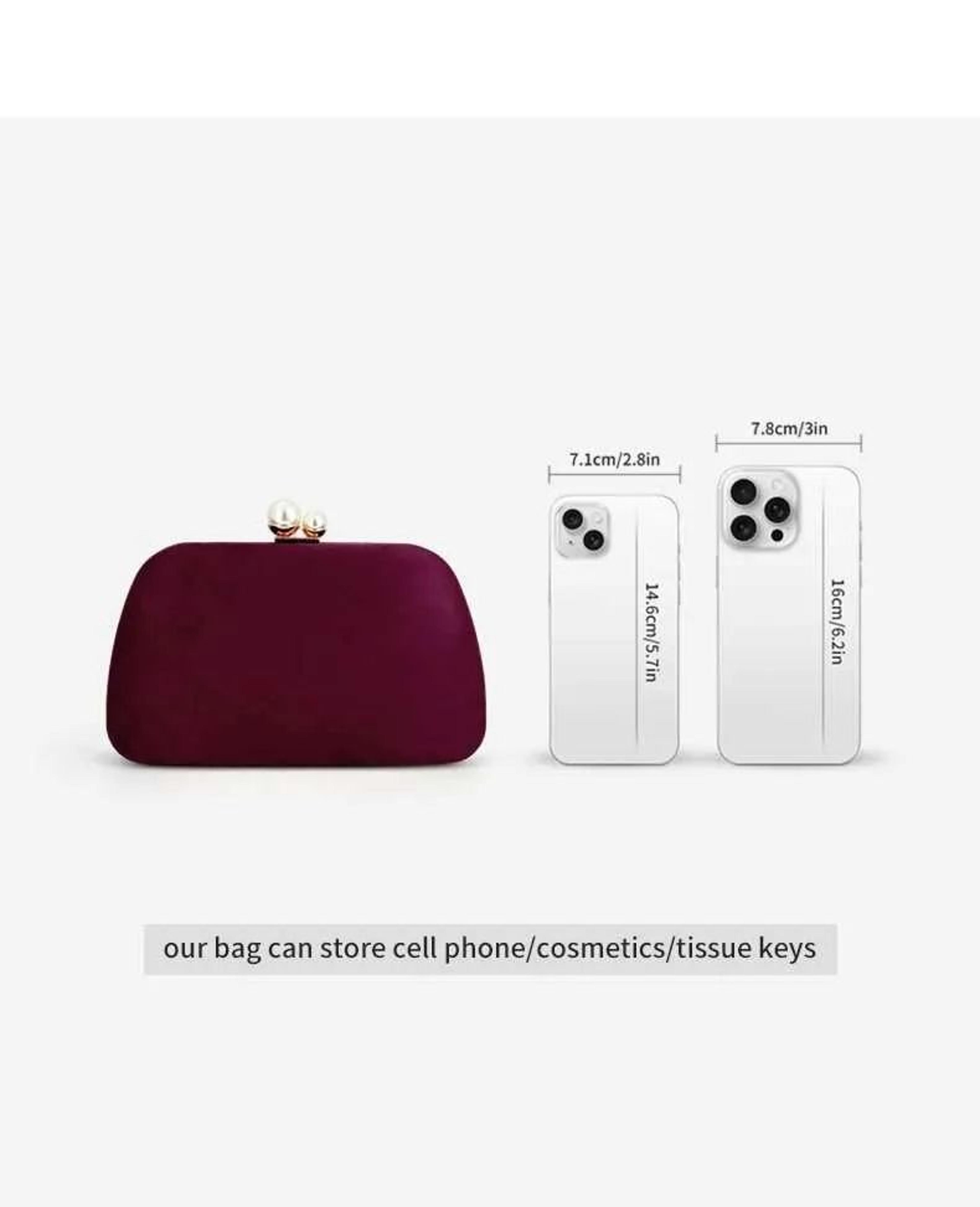 Luxury Velvet Clutch Bag With Metal Chain And PU Frame For Evening Events 5