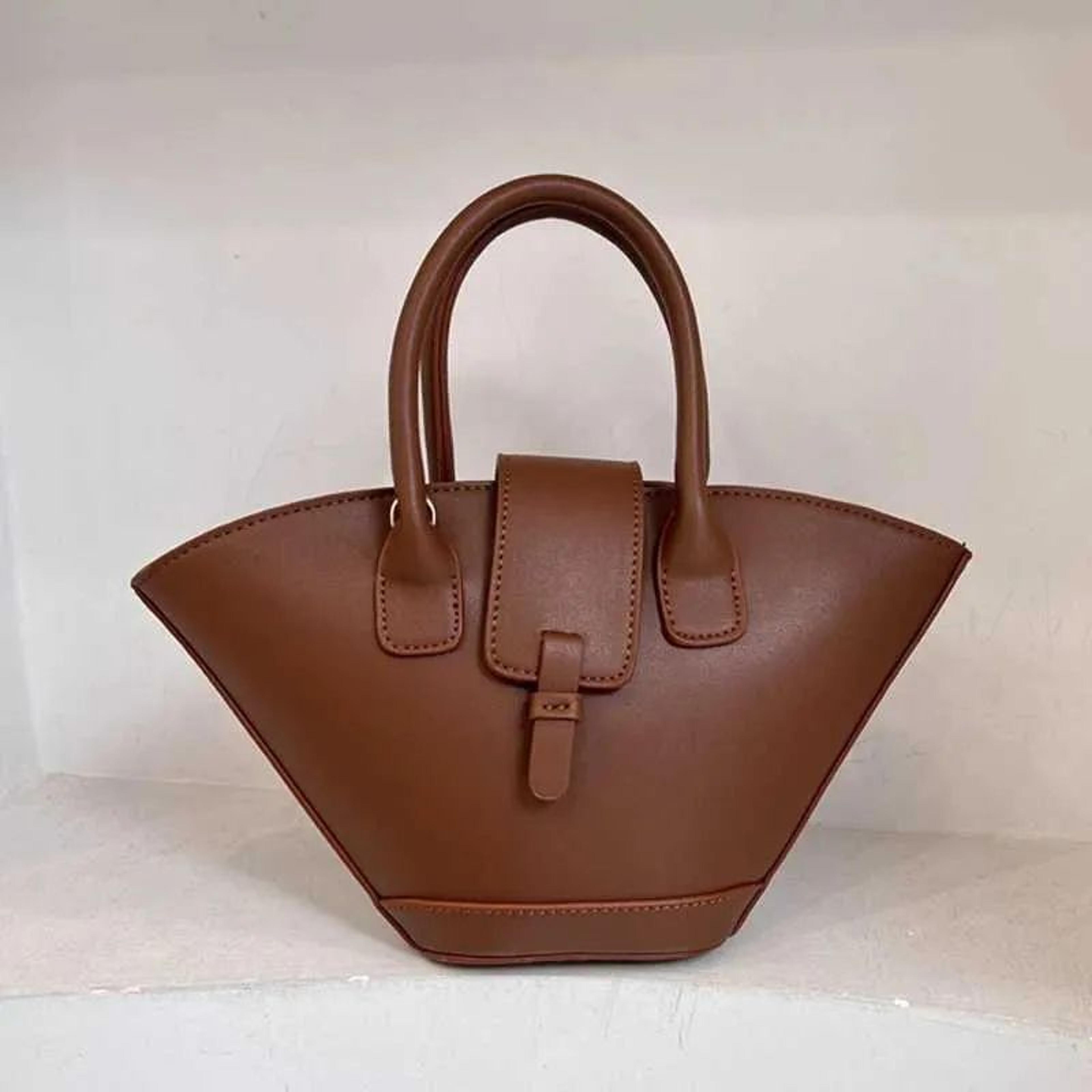 Vintage Shell Handbag For Women PU Leather Top Handle Shoulder Bag 1