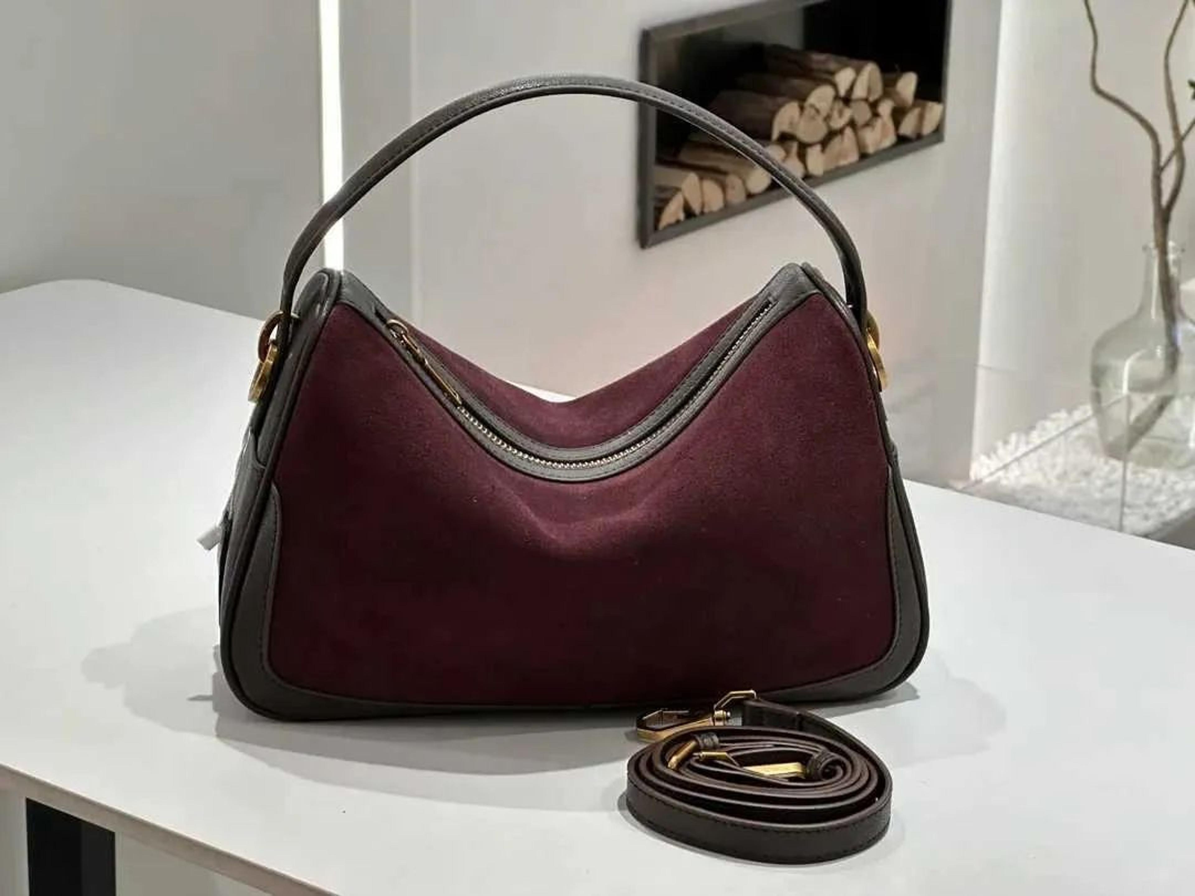 Womens Genuine Suede Leather Crossbody Bag Fashion Shoulder Handbag 1