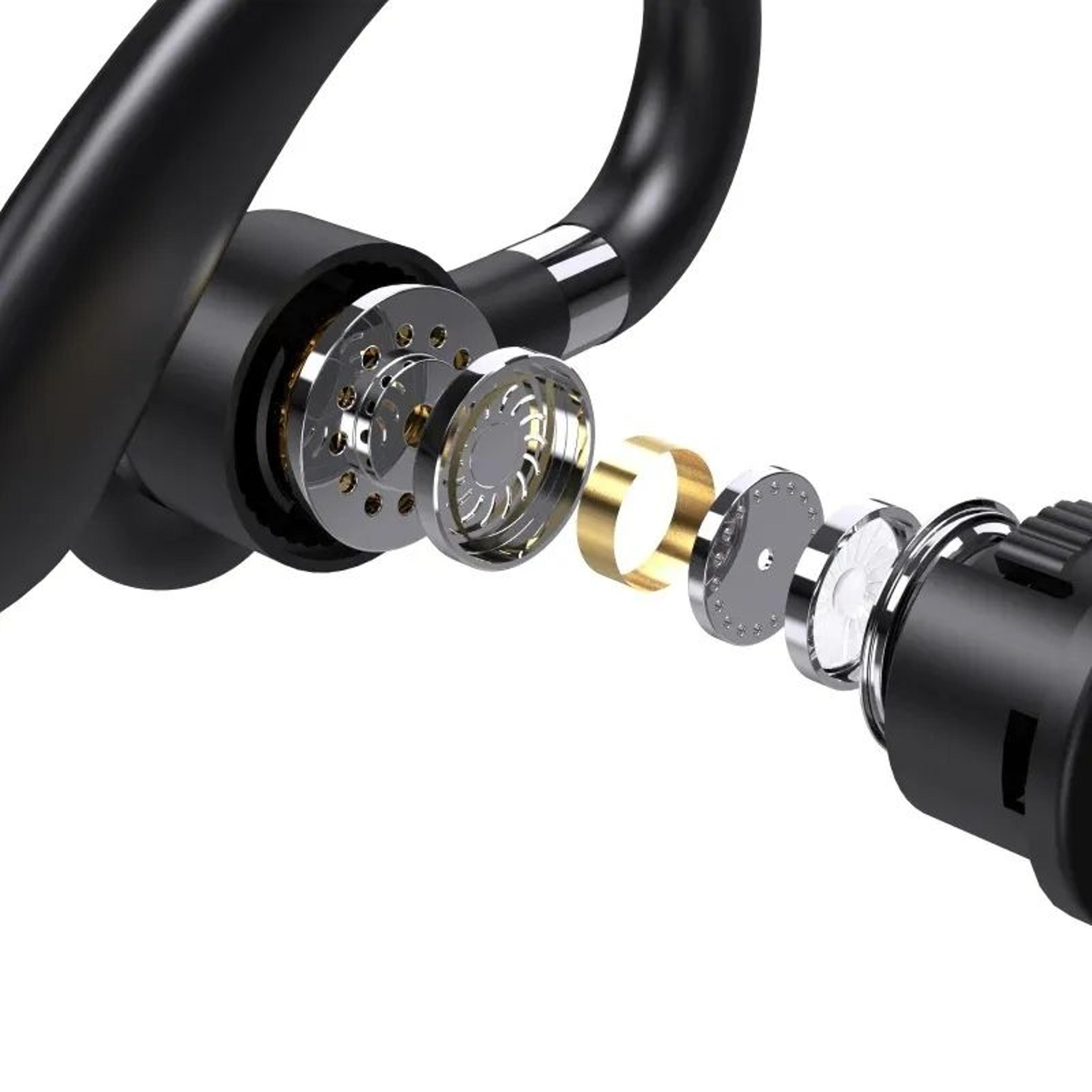 Bluetooth Noise Cancelling Single Ear Sports Headset With Ear Hook 4