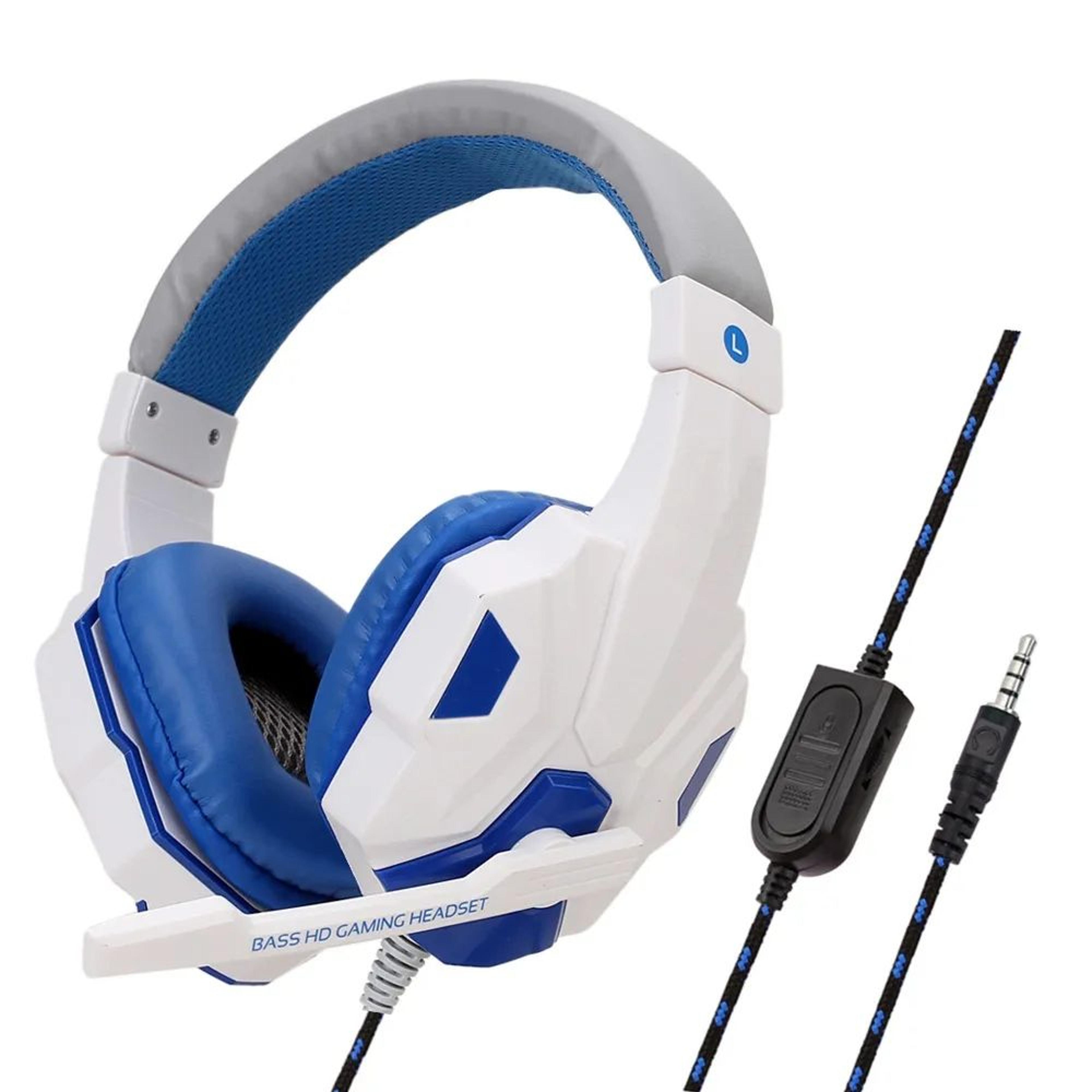 wired gaming headset with noise-cancelling microphone