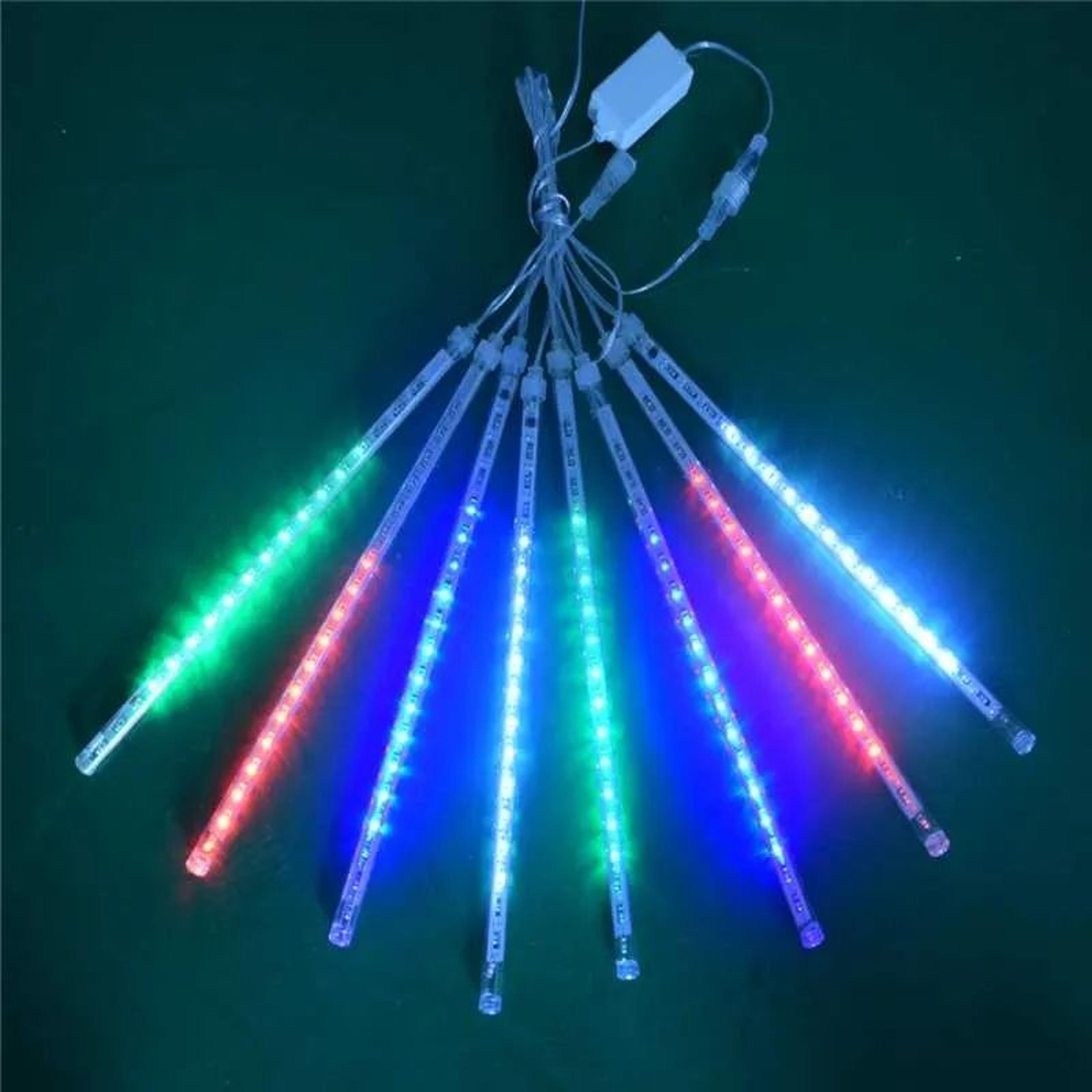 led meteor shower christmas lights outdoor rain tube string lights set