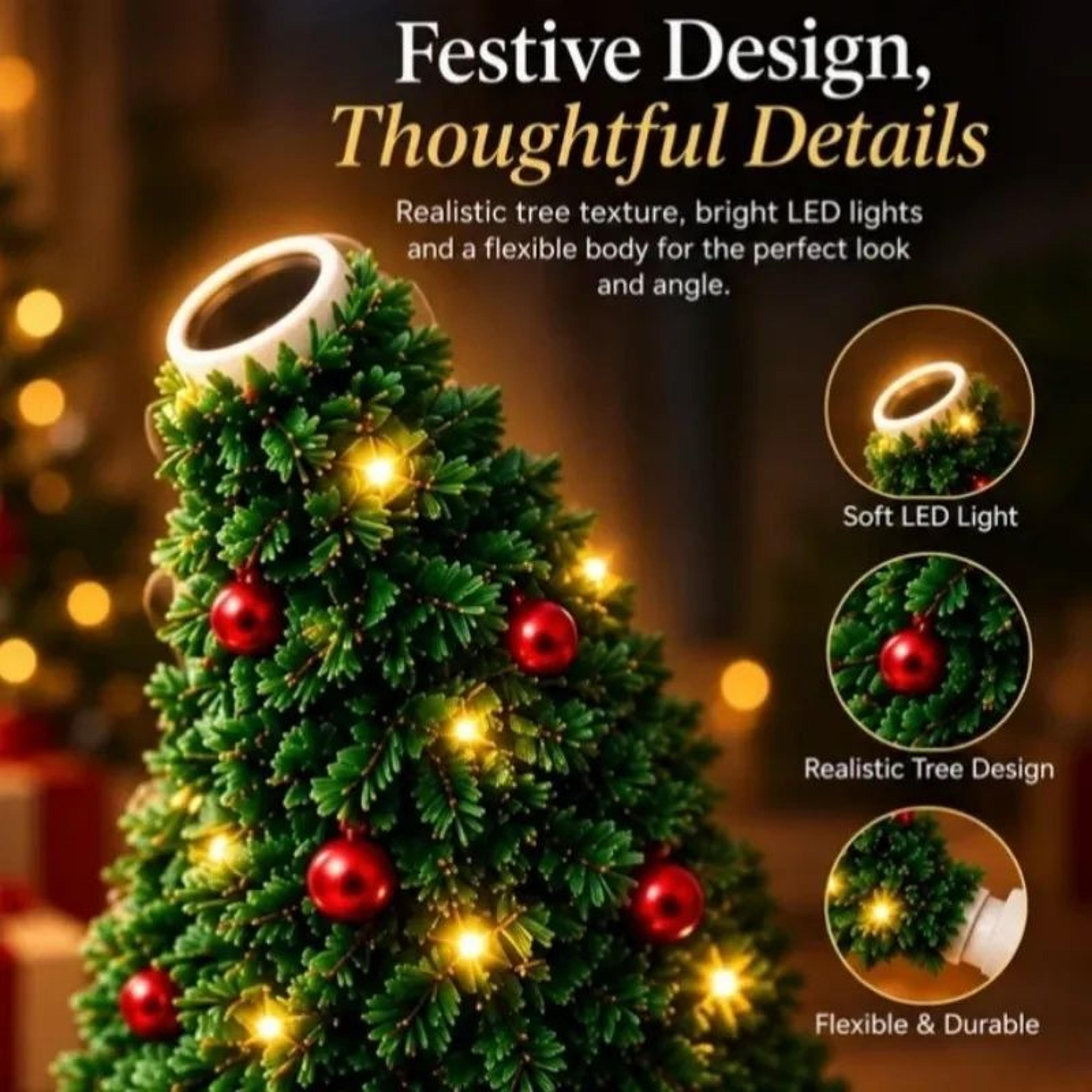 USB Powered Christmas Tree Ceiling Projector Night Light For Indoor Holiday Decor 2