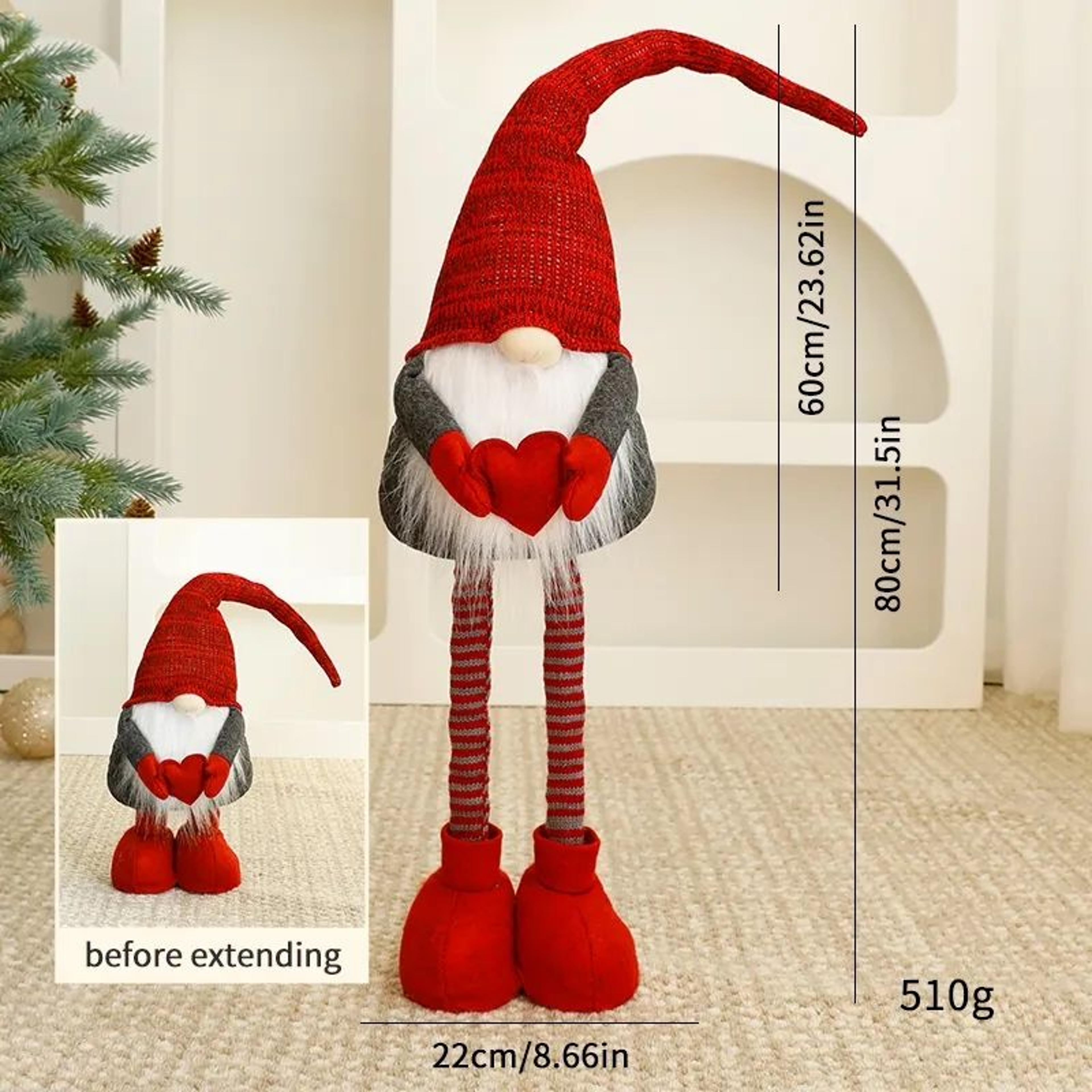 Christmas Gnome And Santa Figurines For Tabletop And Window Holiday Decor 1