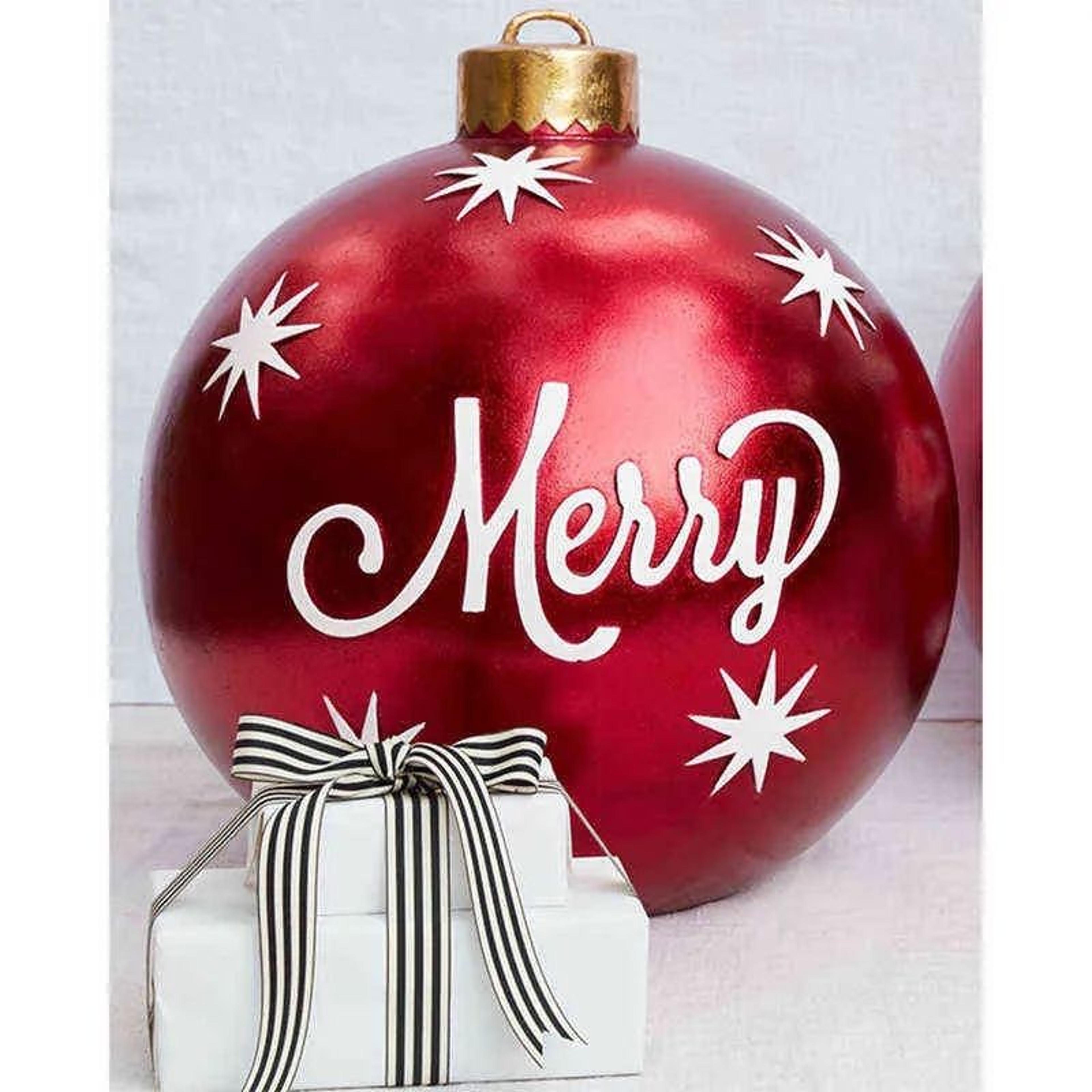 Inflatable Christmas Ornament Ball With Lights For Outdoor Holiday Decor 3