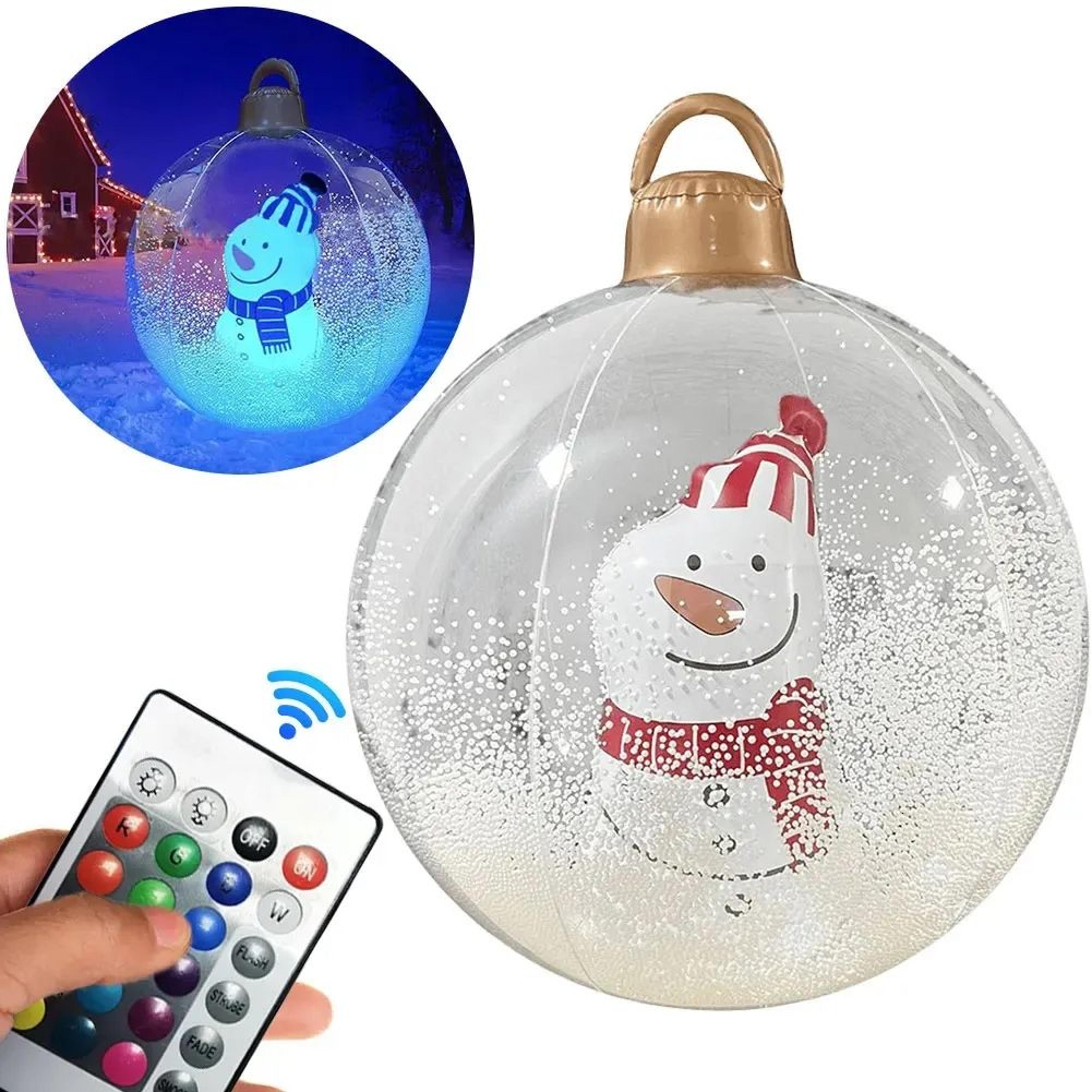 Giant Inflatable Christmas Ball With LED Light For Outdoor Holiday Decor 1
