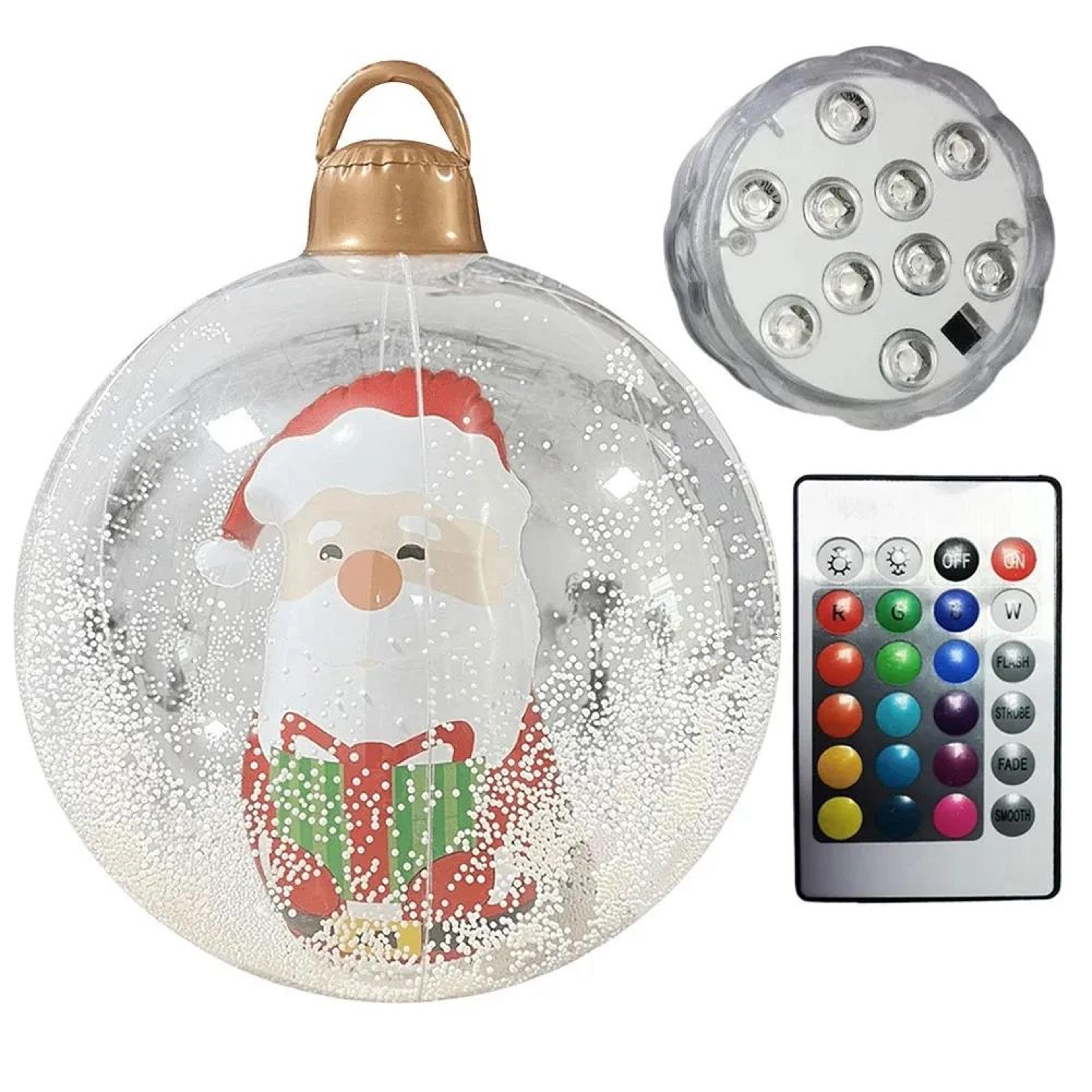 Giant Inflatable Christmas Ball With LED Light For Outdoor Holiday Decor 2