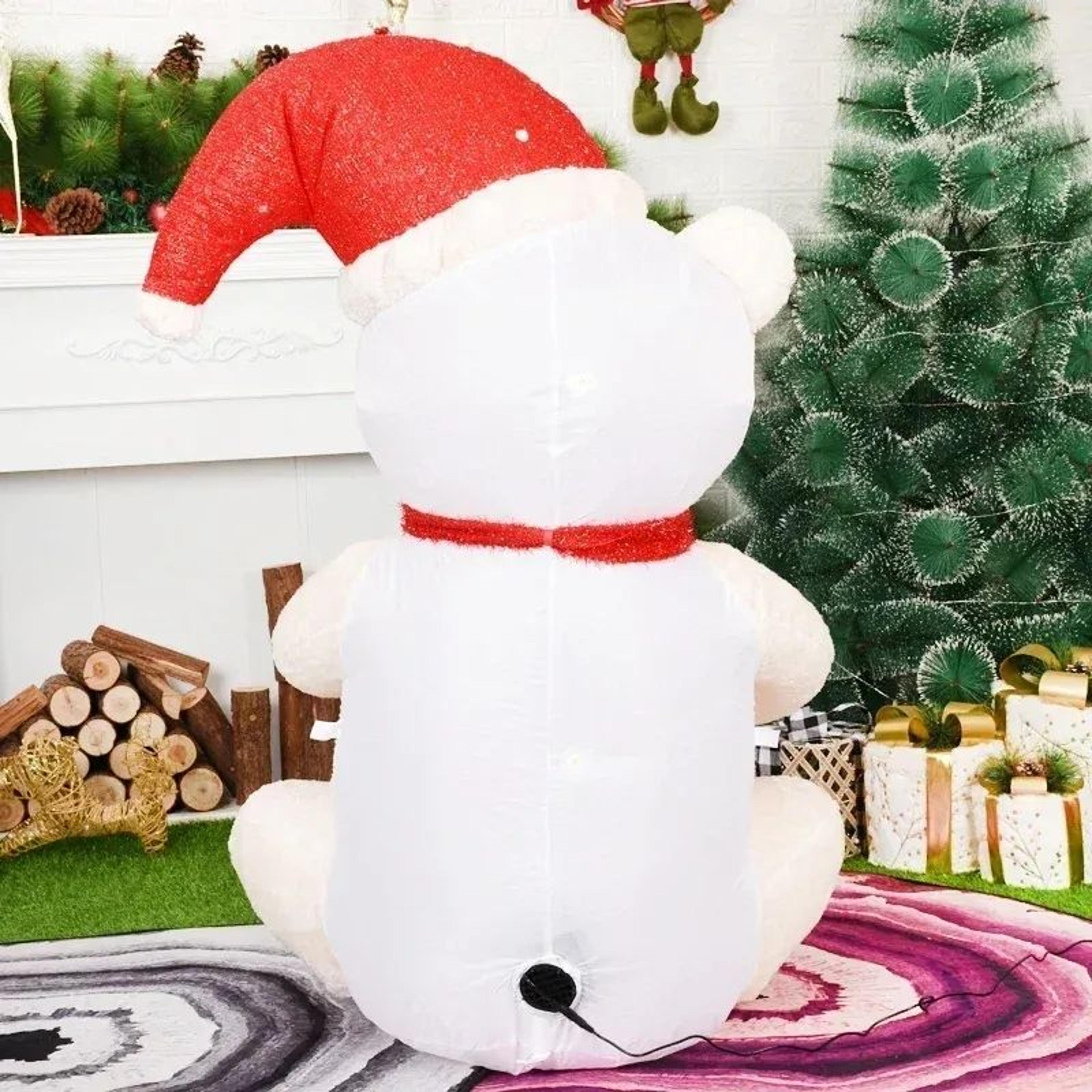 Inflatable Polar Bear Christmas Yard Decoration With LED Lights 2