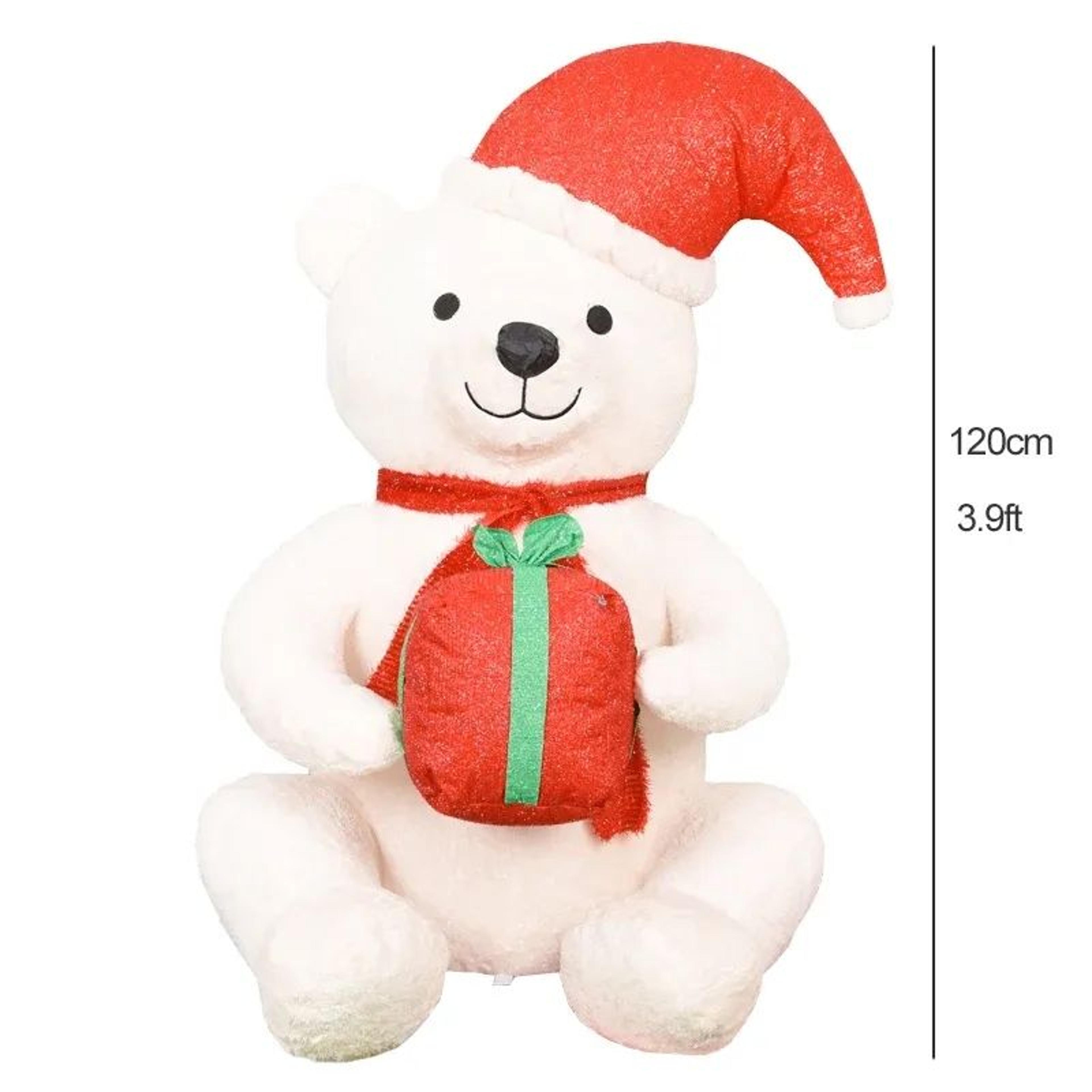 Inflatable Polar Bear Christmas Yard Decoration With LED Lights 4