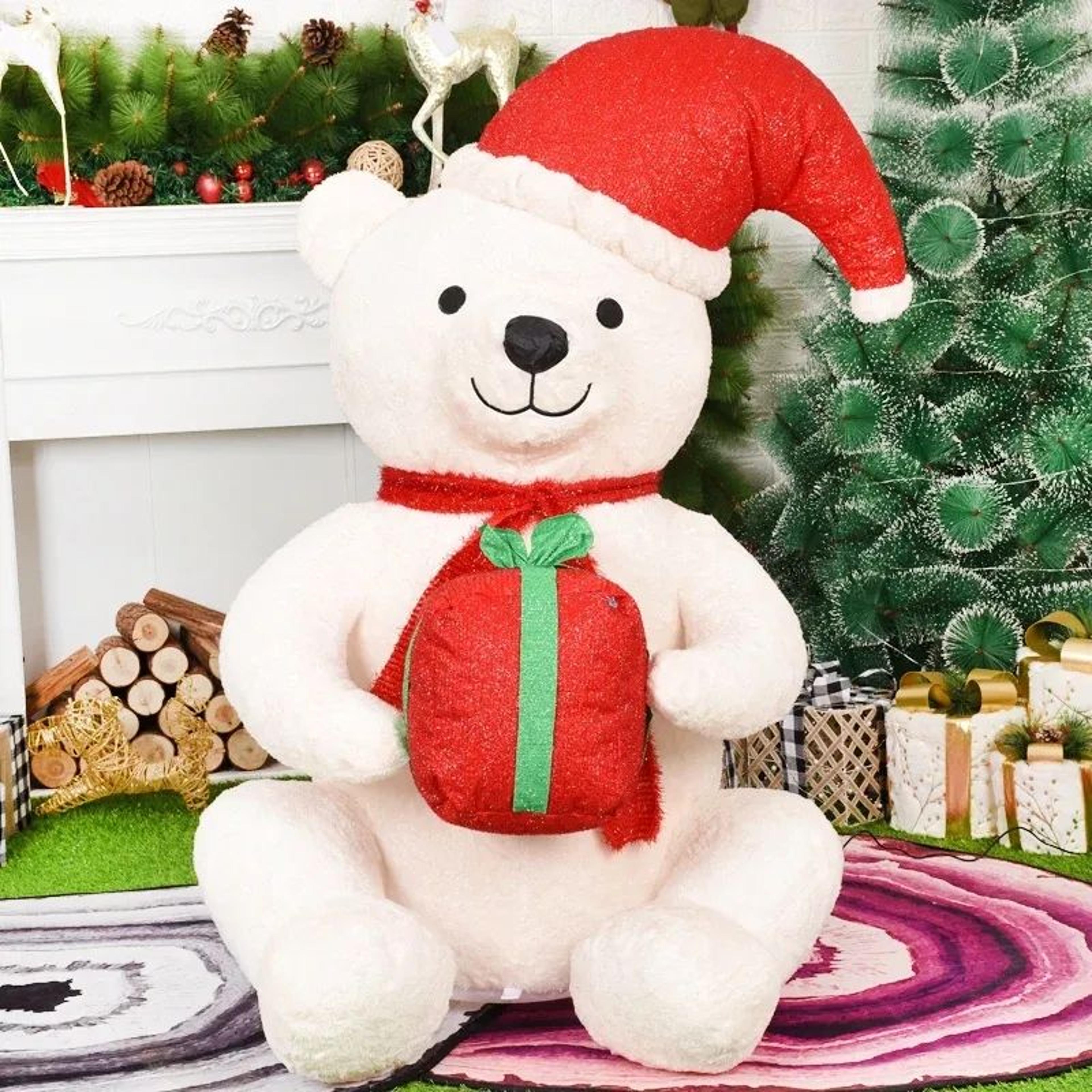 Inflatable Polar Bear Christmas Yard Decoration With LED Lights 1