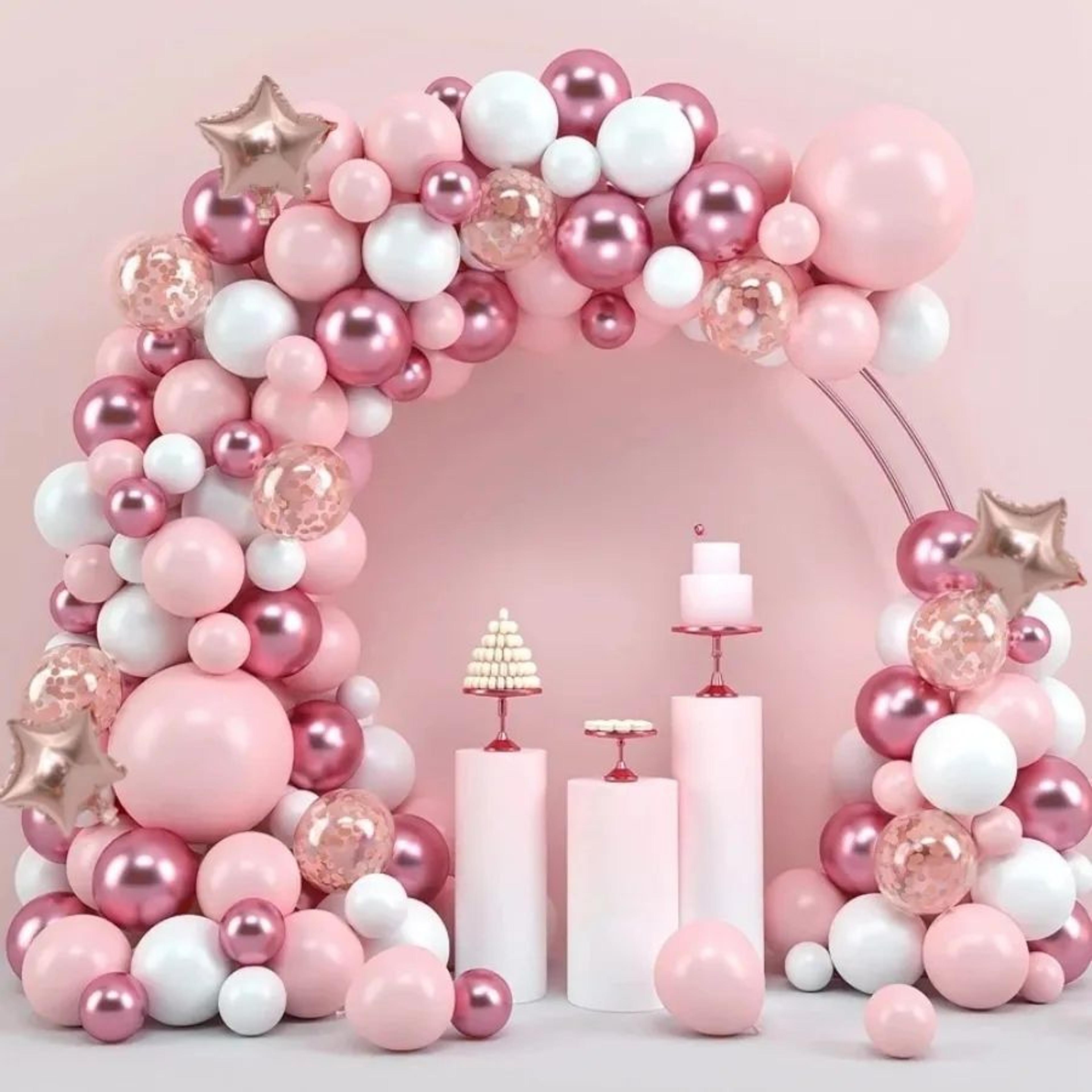 Pink Rose Gold Balloon Garland Arch Kit For Birthday Parties And Baby Showers 3