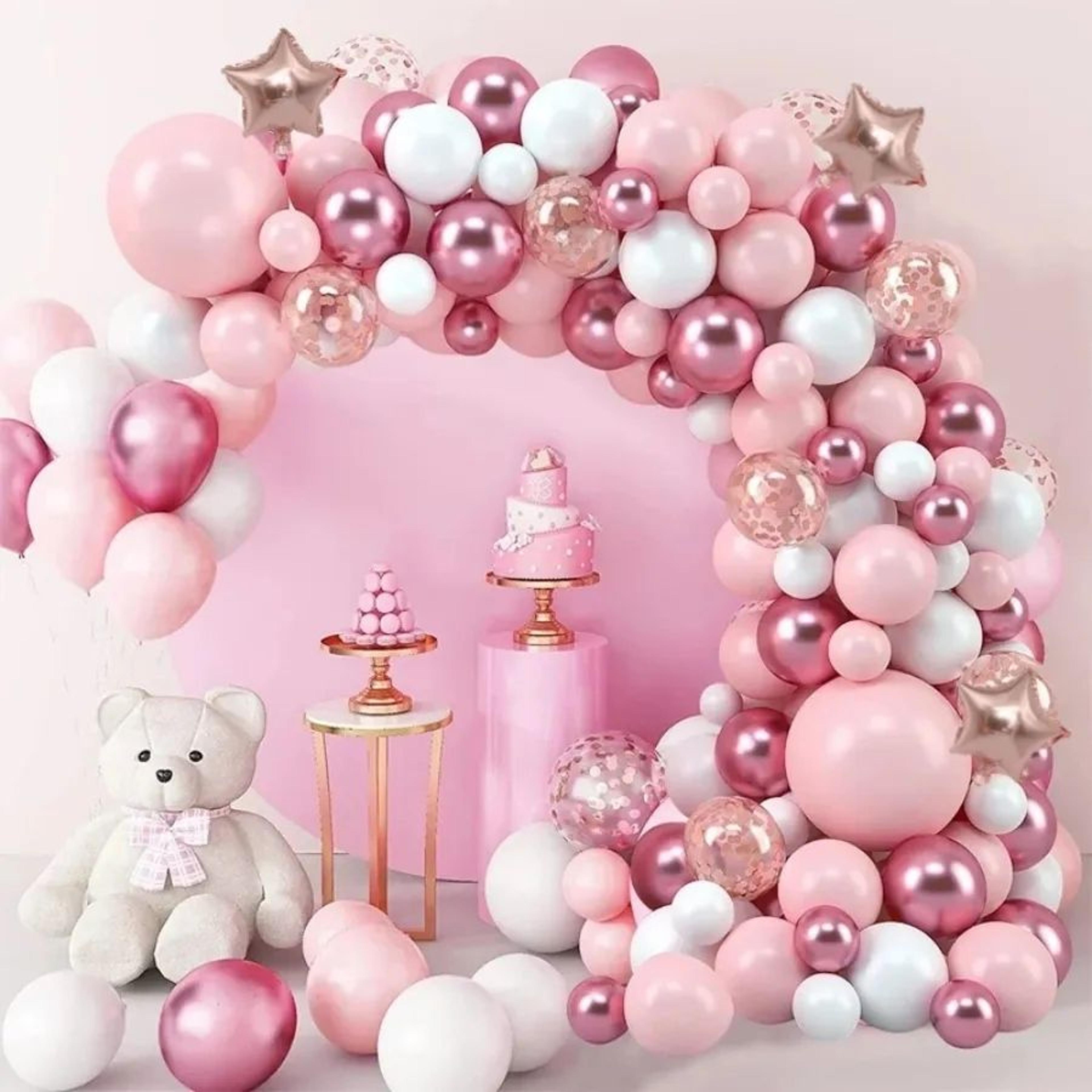 Pink Rose Gold Balloon Garland Arch Kit For Birthday Parties And Baby Showers 2