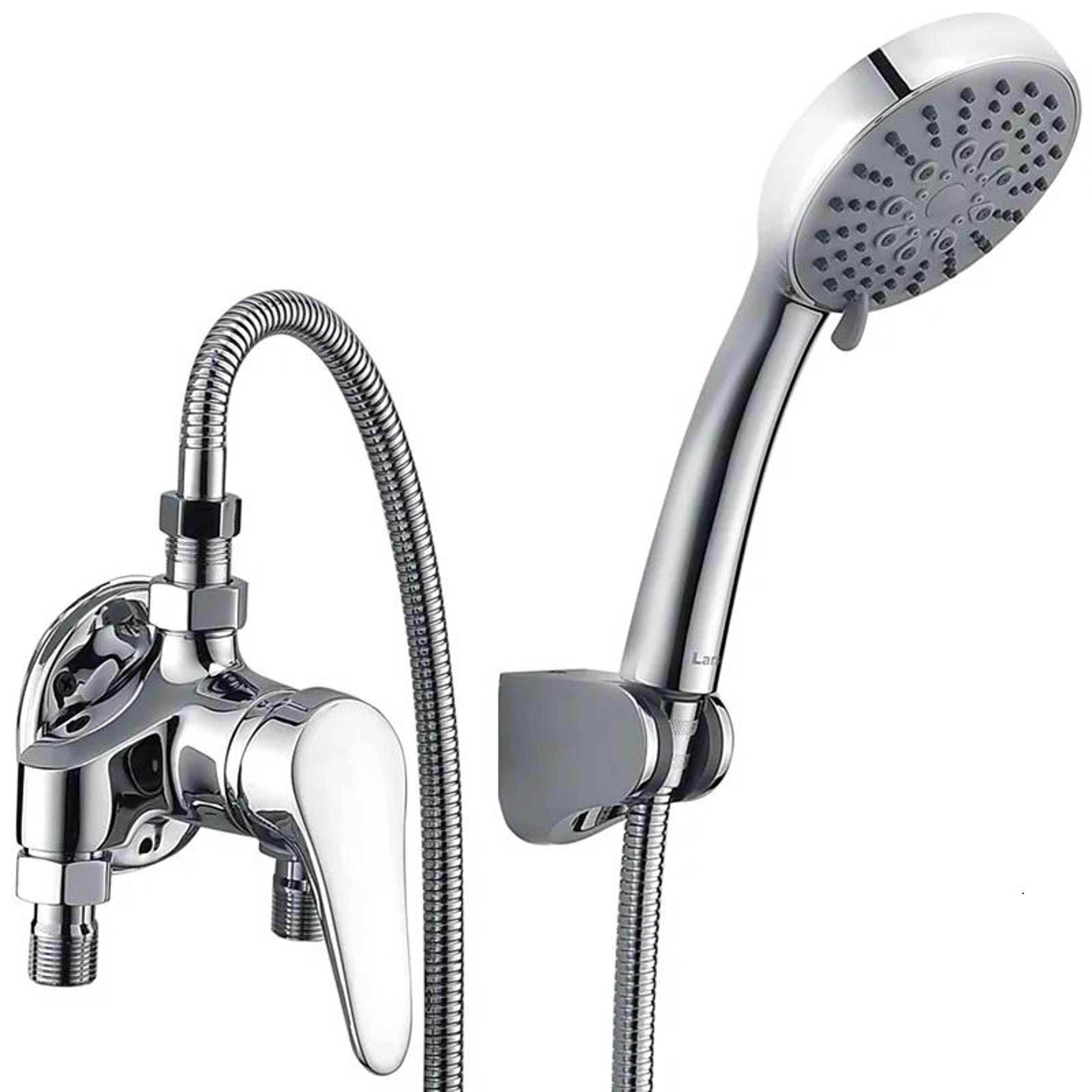 exposed pipe hot and cold shower faucet set with solar water heater mixing valve