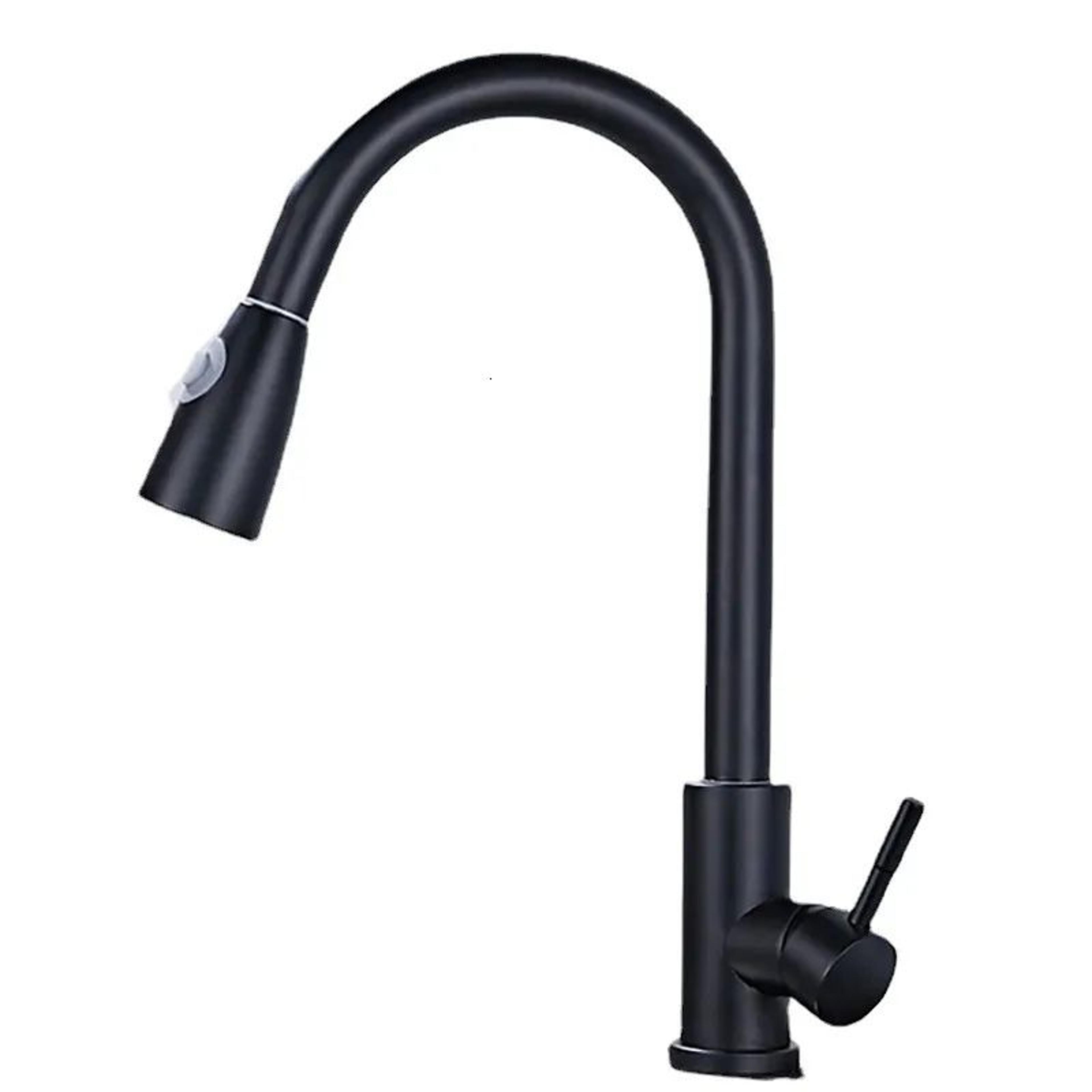 all-copper pull-down kitchen faucet with retractable hose for hot and cold water
