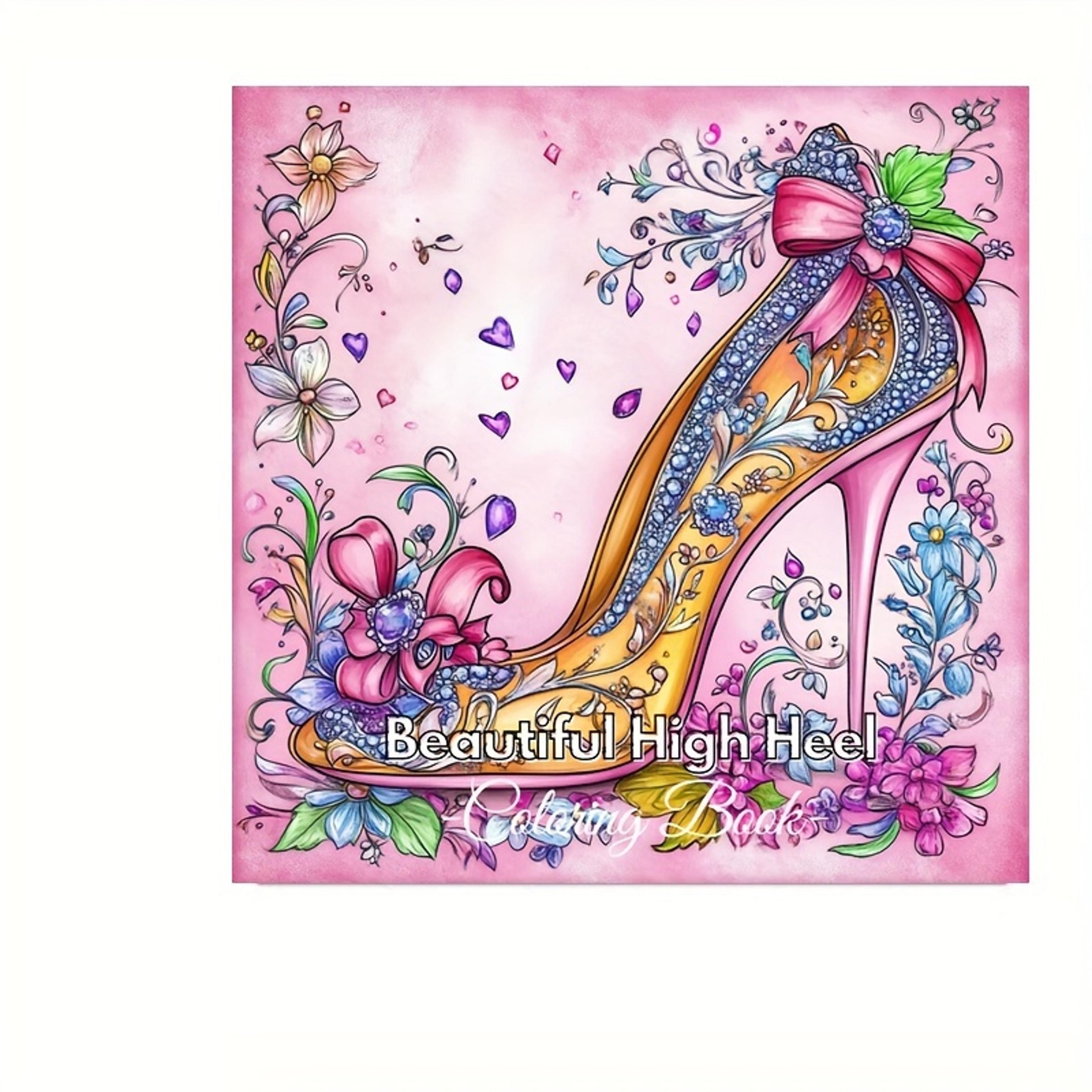 Dreamy High Heels Coloring Book For Adults Stress Reduction Colouring Relaxation Art Therapy Valent 7