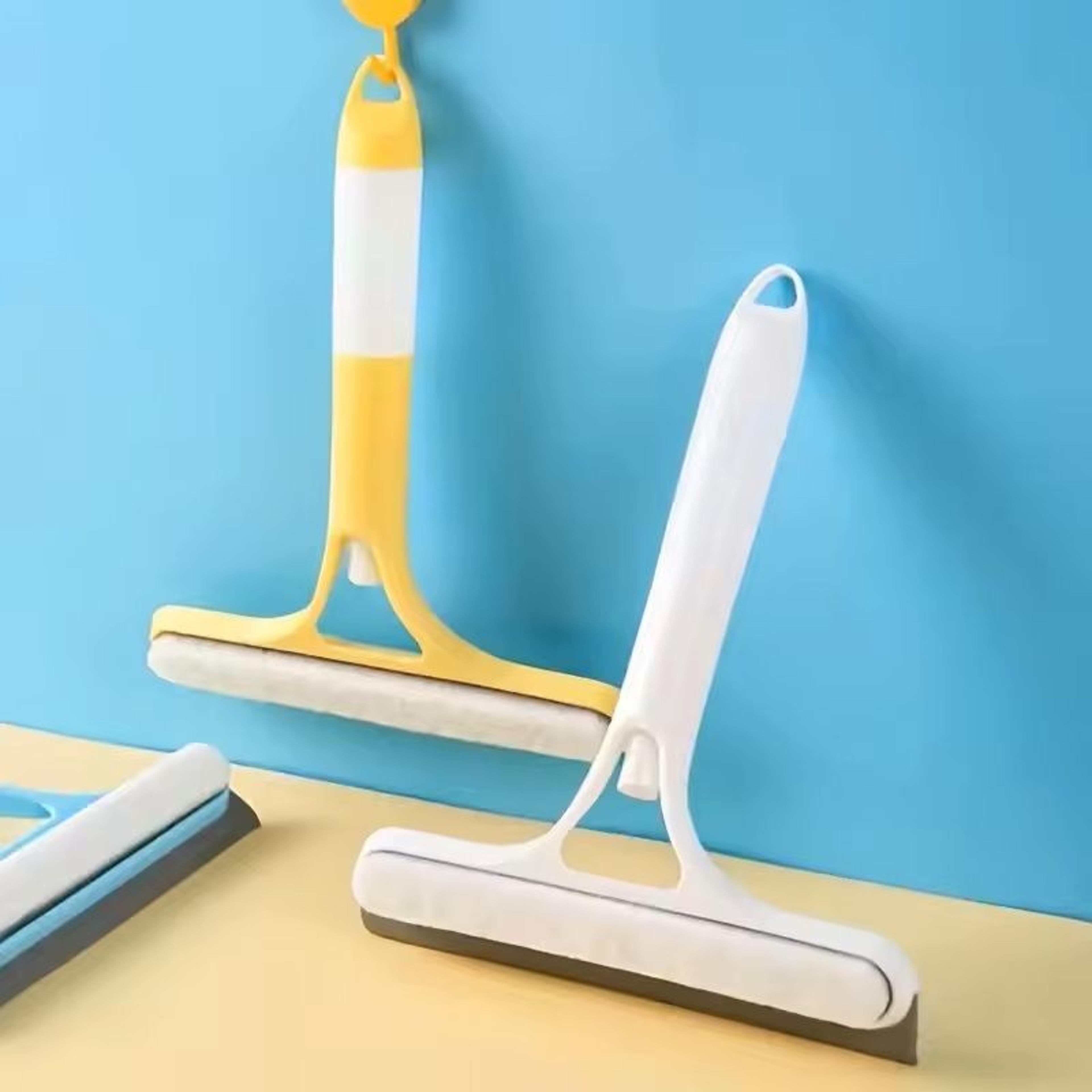 3-in-1 glass & mirror cleaning tool with sprayer, scraper & squeegee
