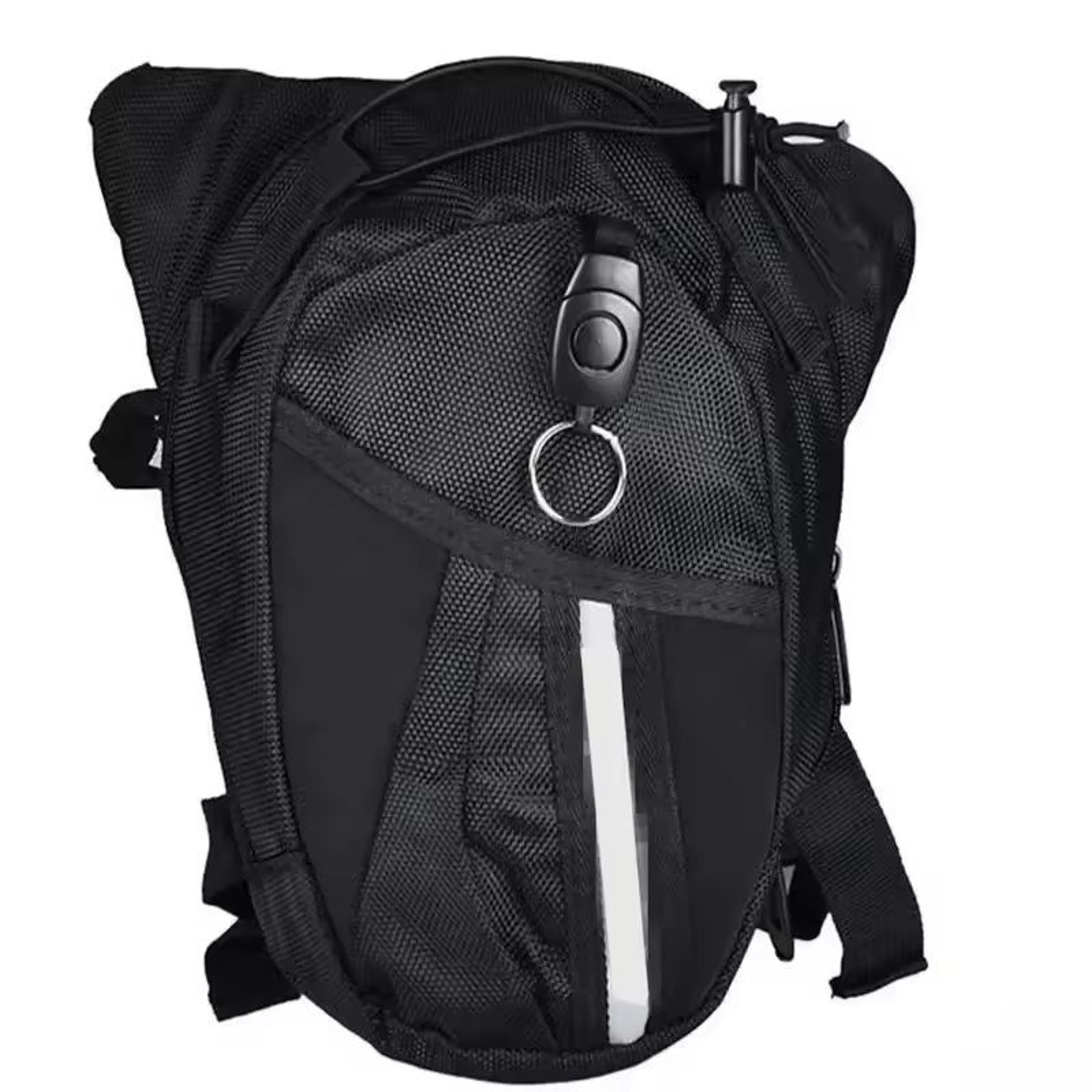 waterproof motorcycle leg bag with adjustable waist and thigh straps