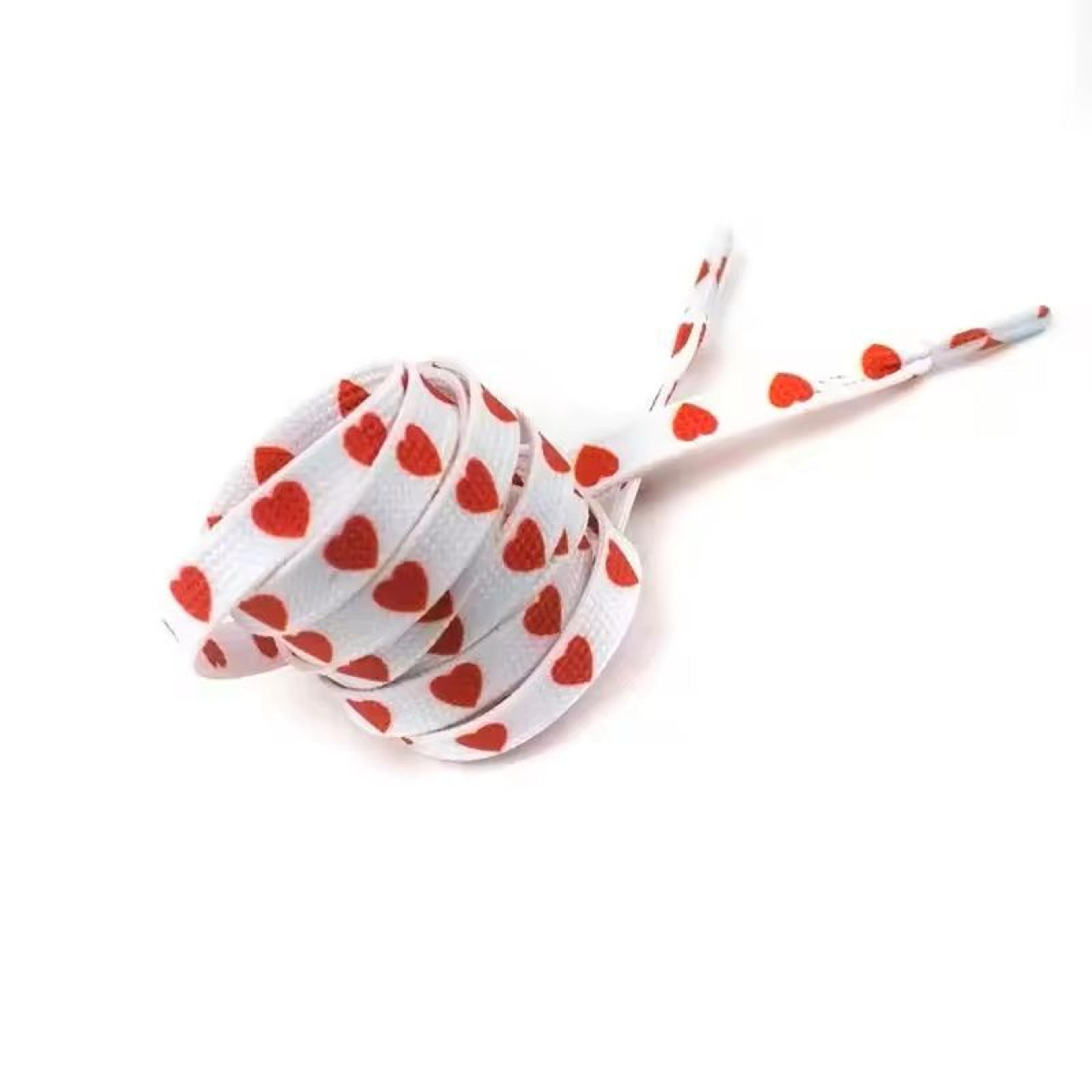 Fashion Red Heart Flat Shoelaces Cute Decorative Laces For Sports  Casual Shoes 2