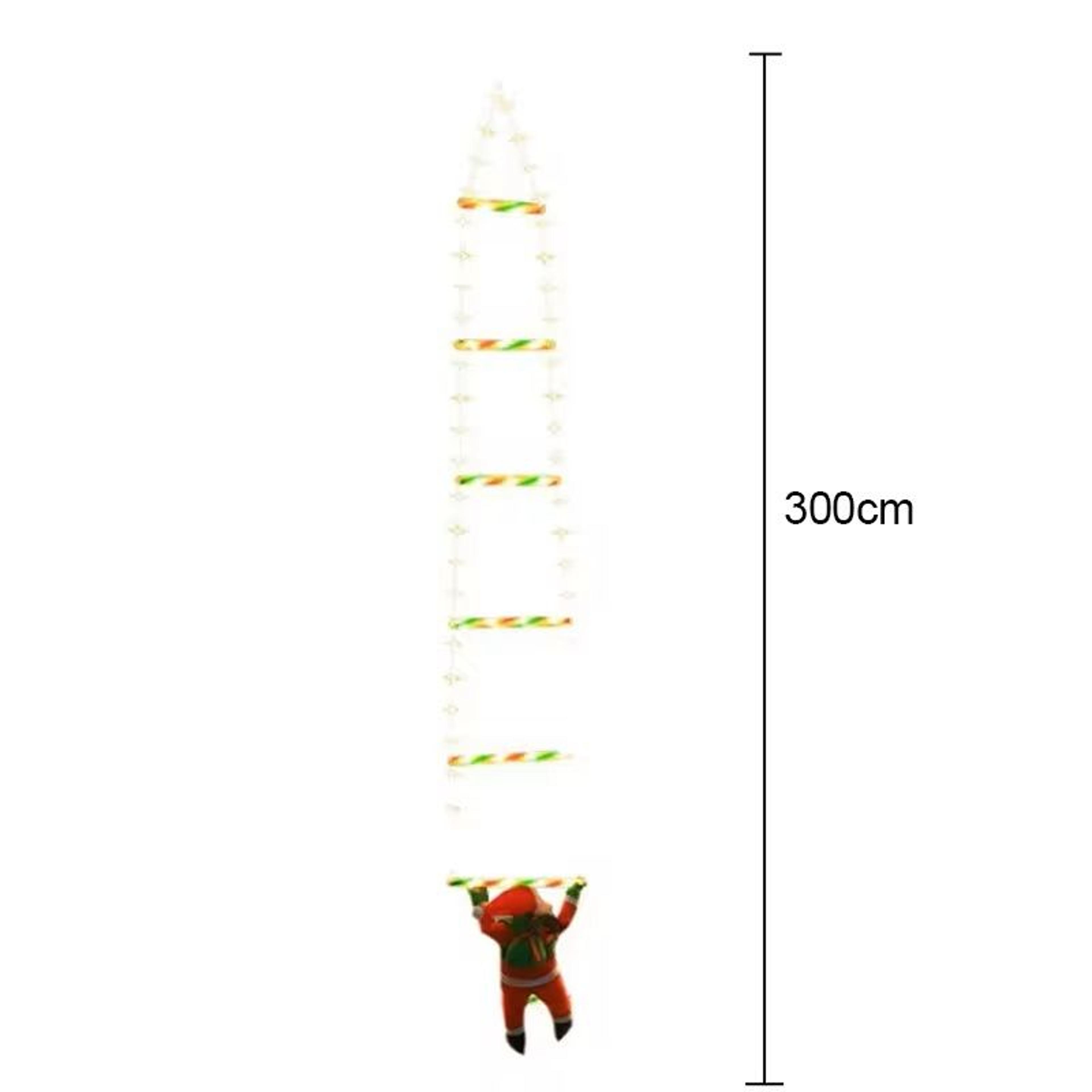 LED Christmas Ladder Lamp With Climbing Santa Claus  Fairy Light Decoration For Home  Outdoor Holid 1