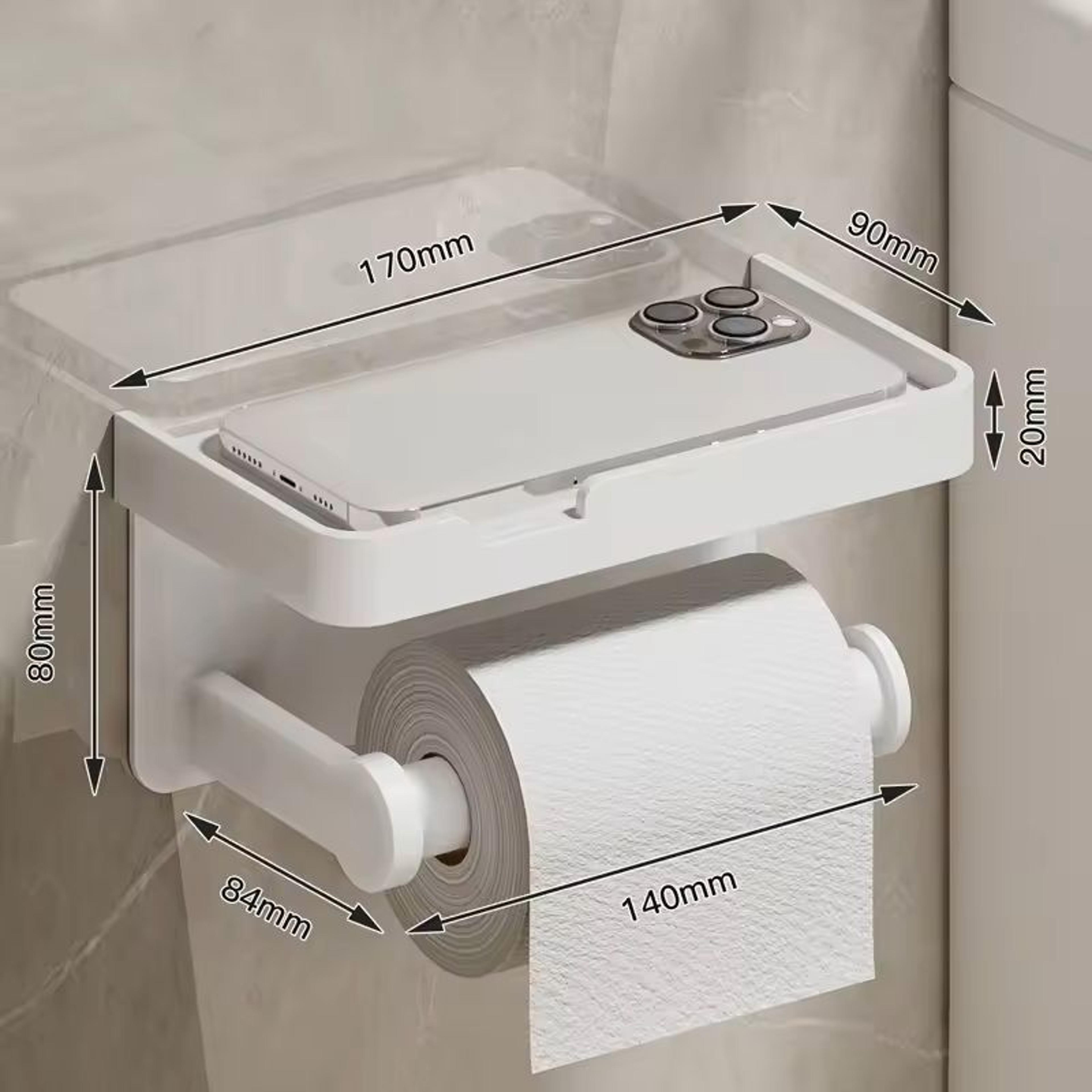 Stainless Alloy NoDrill WallMounted Toilet Paper  Tissue Holder Rack 8