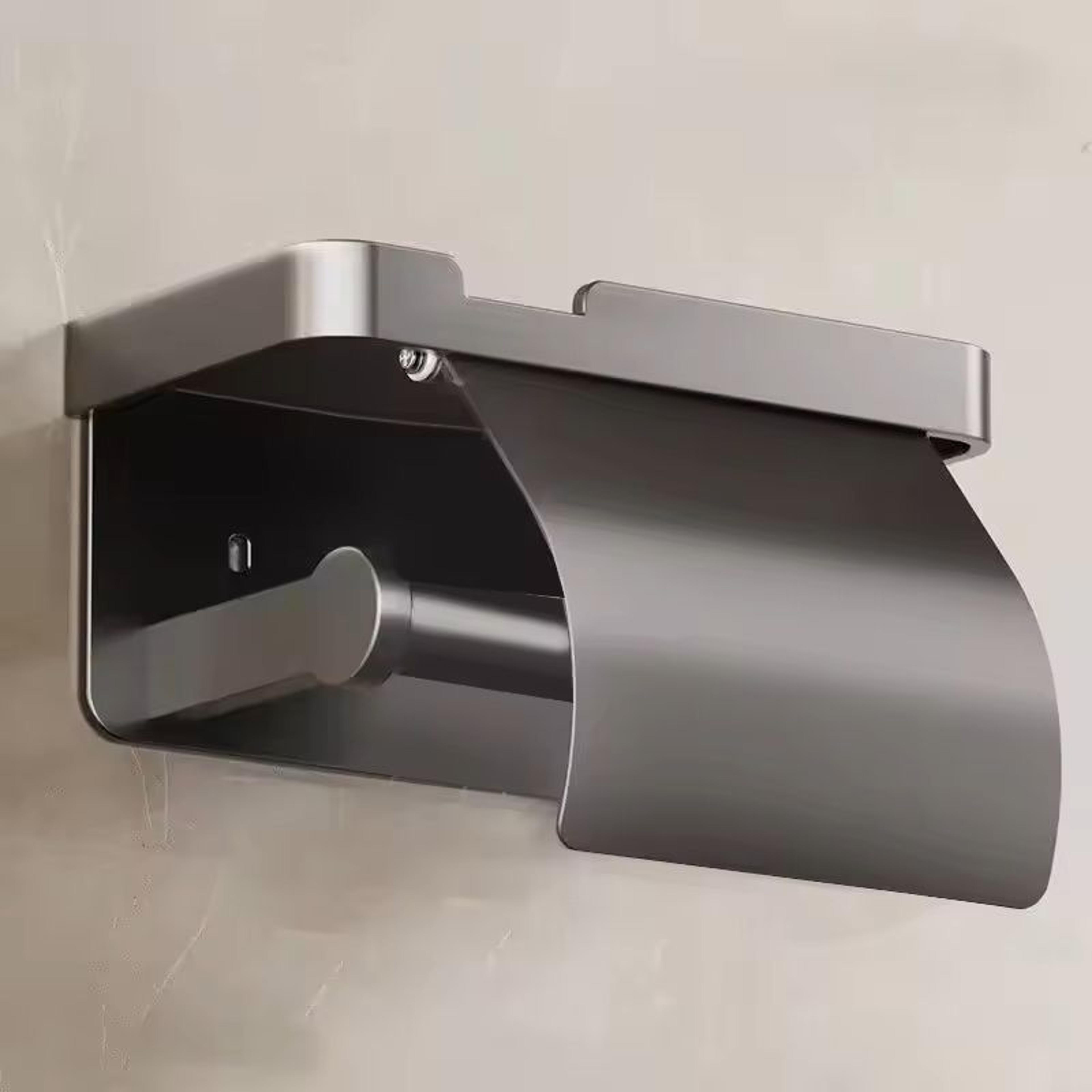 Stainless Alloy NoDrill WallMounted Toilet Paper  Tissue Holder Rack 13