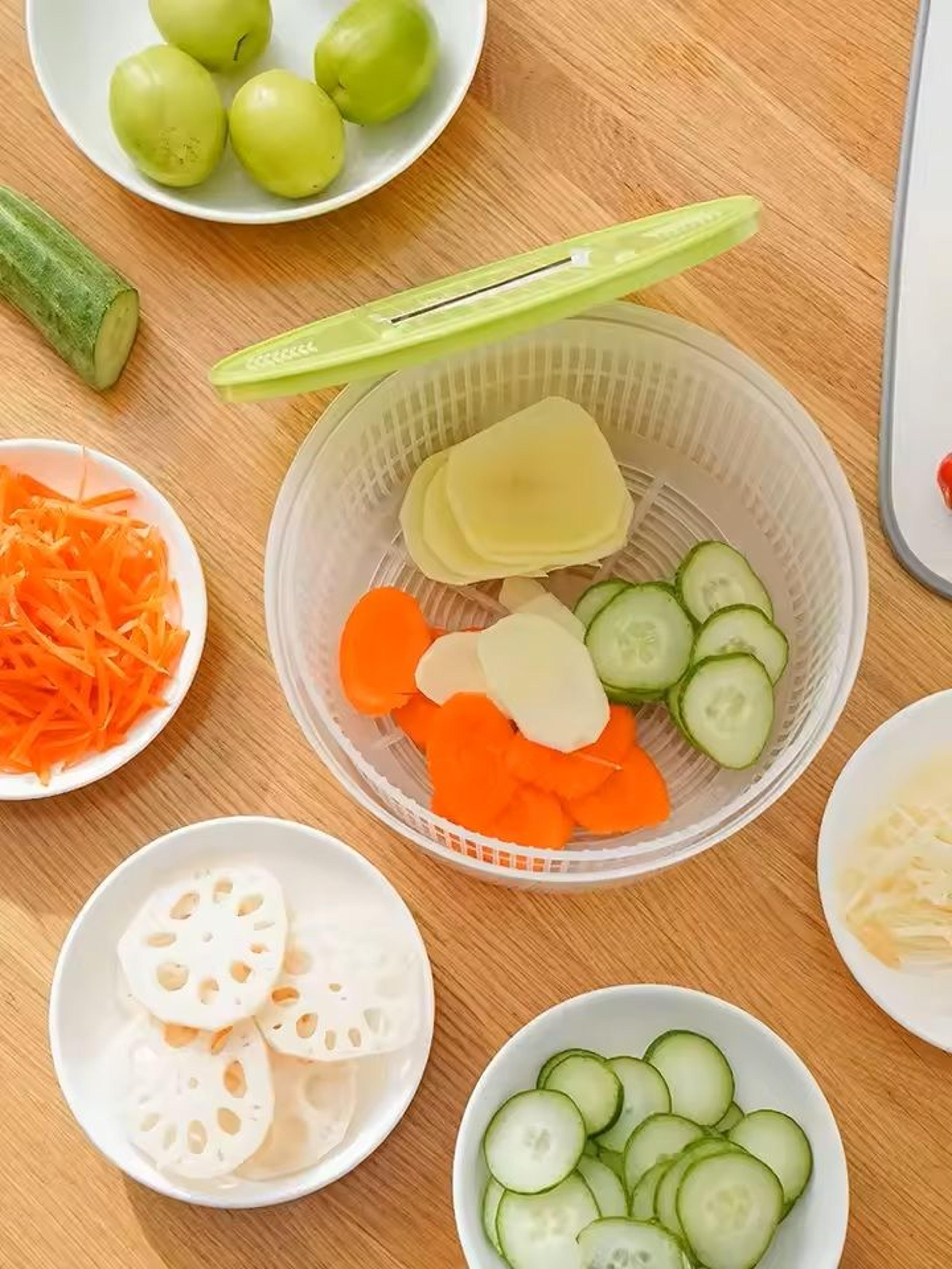 heavy duty salad spinner – vegetable & lettuce washer & dryer for crisp, dry greens
