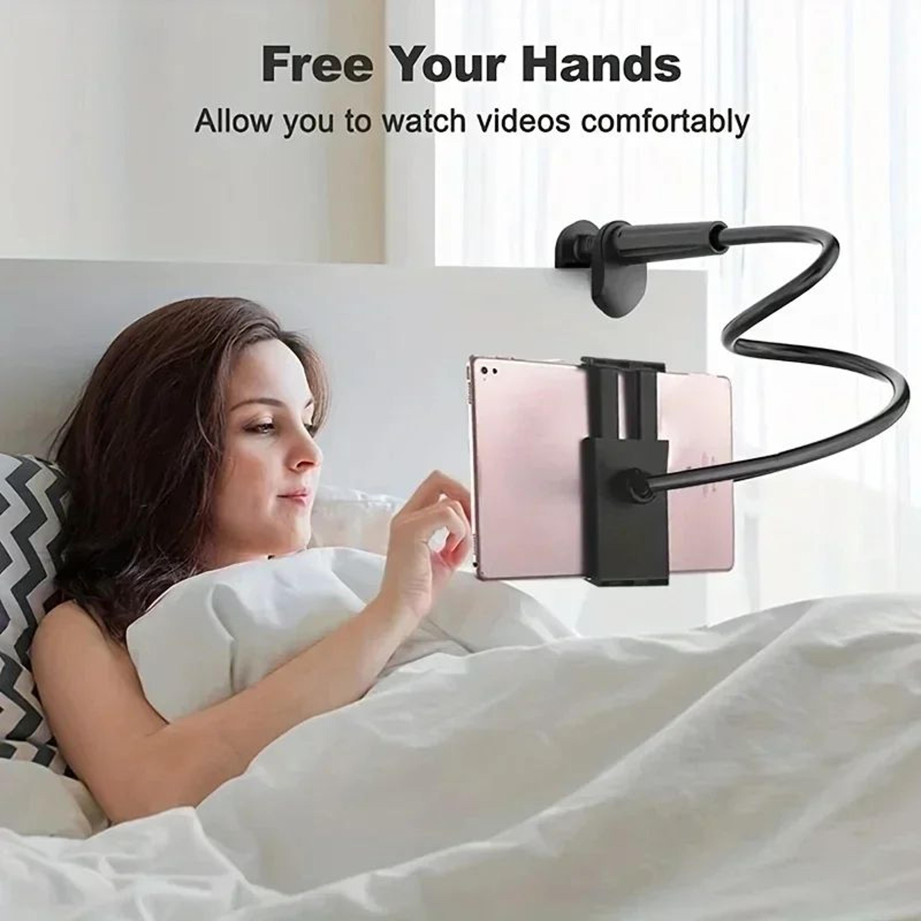 adjustable bed & desk tablet phone mount – flexible long arm clamp stand for ipad, samsung, xiaomi 4.7–11 in