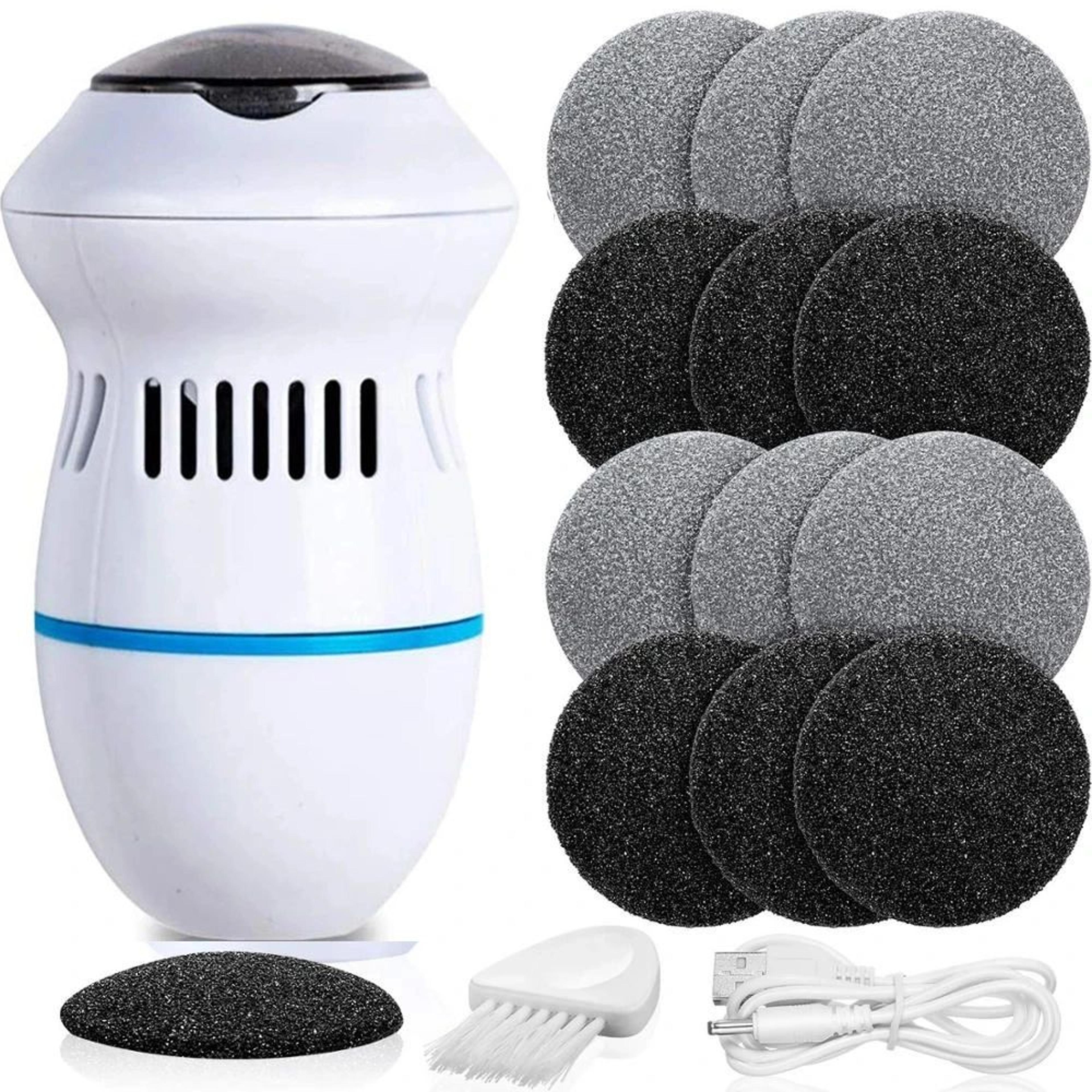 rechargeable electric foot grinder callus remover – pedicure foot file exfoliator for hard skin, dry feet & smooth heels