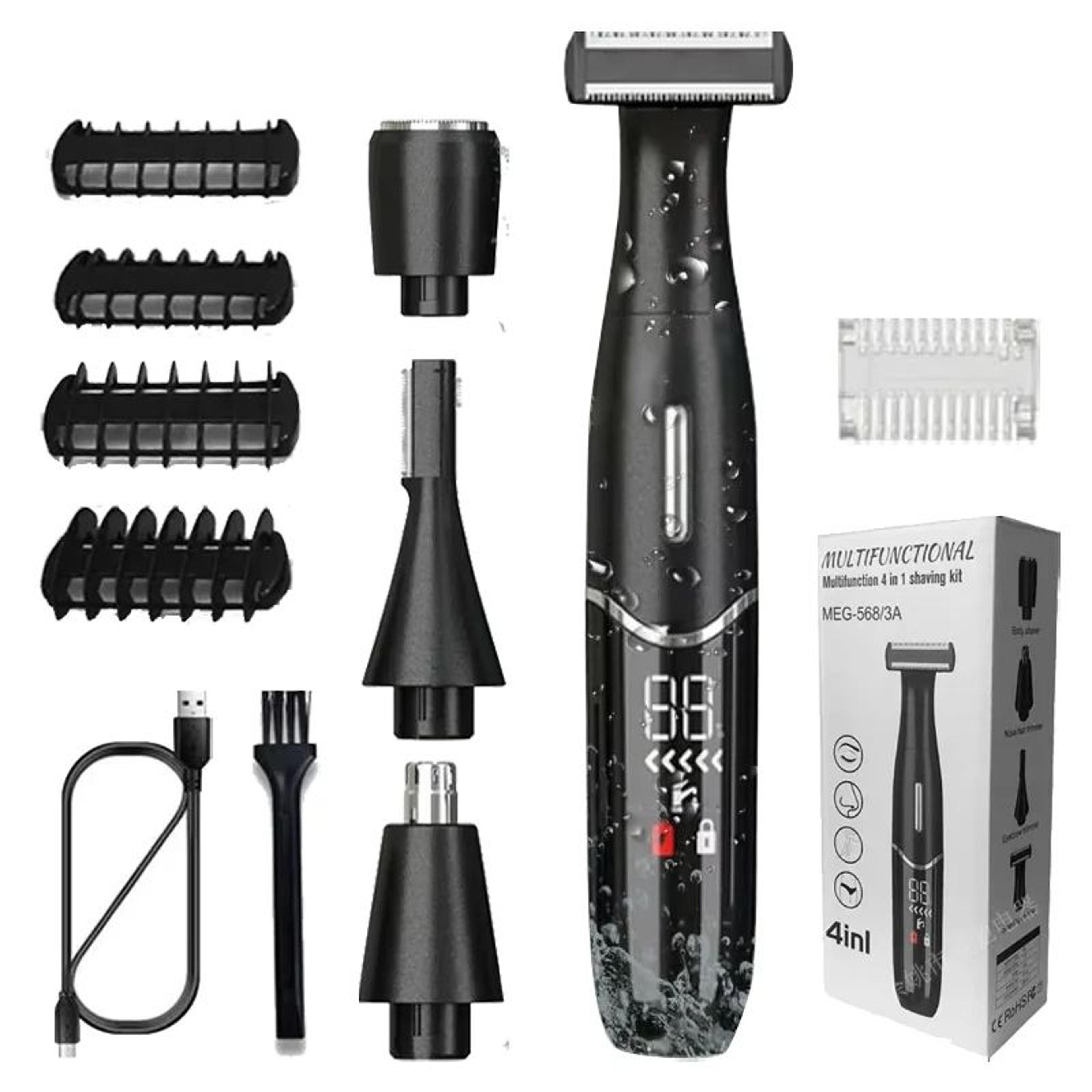 mens sensitive area grooming trimmer – precision shaver for bikini line, groin & body | safe anti-cut pubic hair trimmer