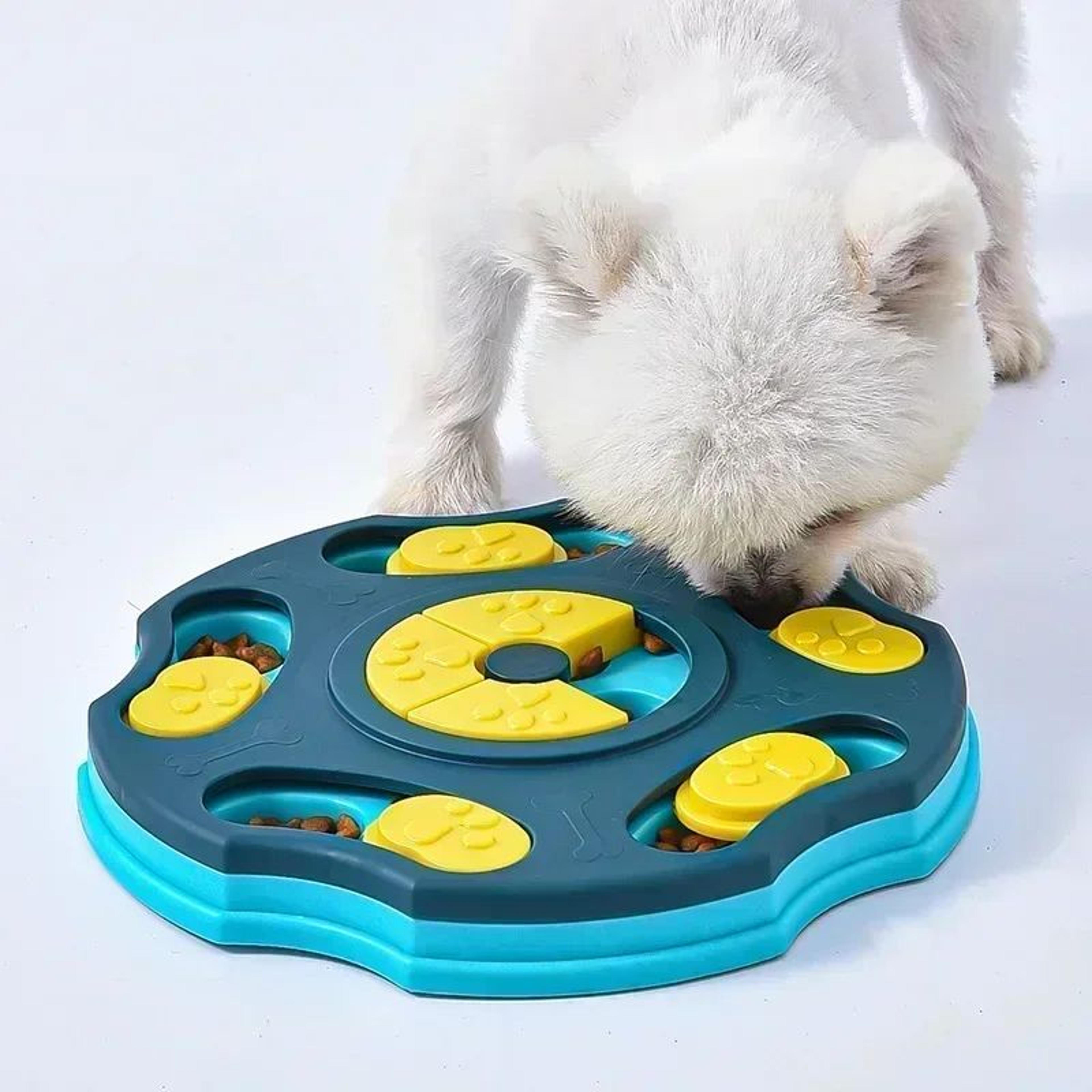 dog and cat iq training food dispenser - non-slip enrichment toy