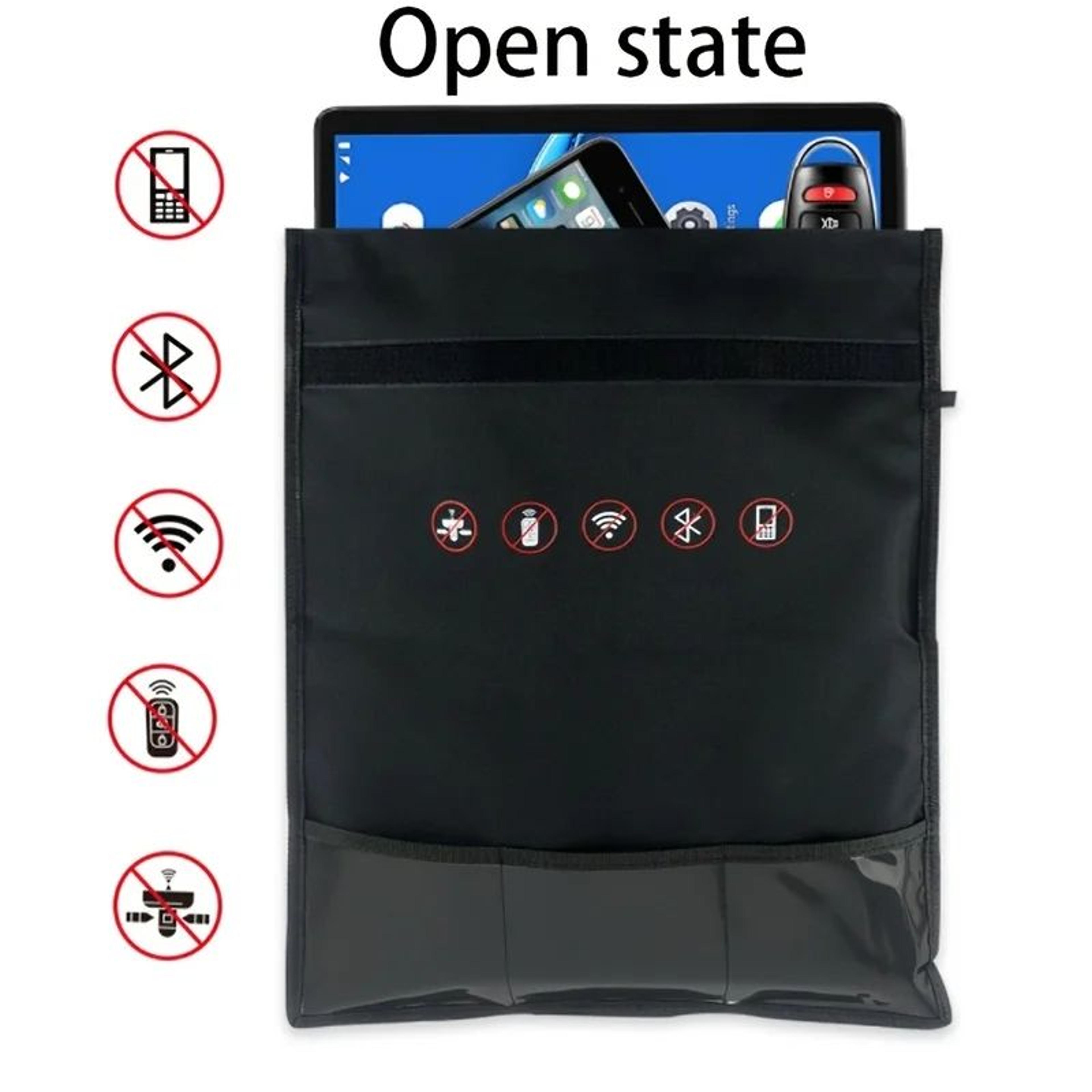 rfid signal blocking faraday bag set – anti-theft car key shield & radiation-proof phone privacy wallet for travel