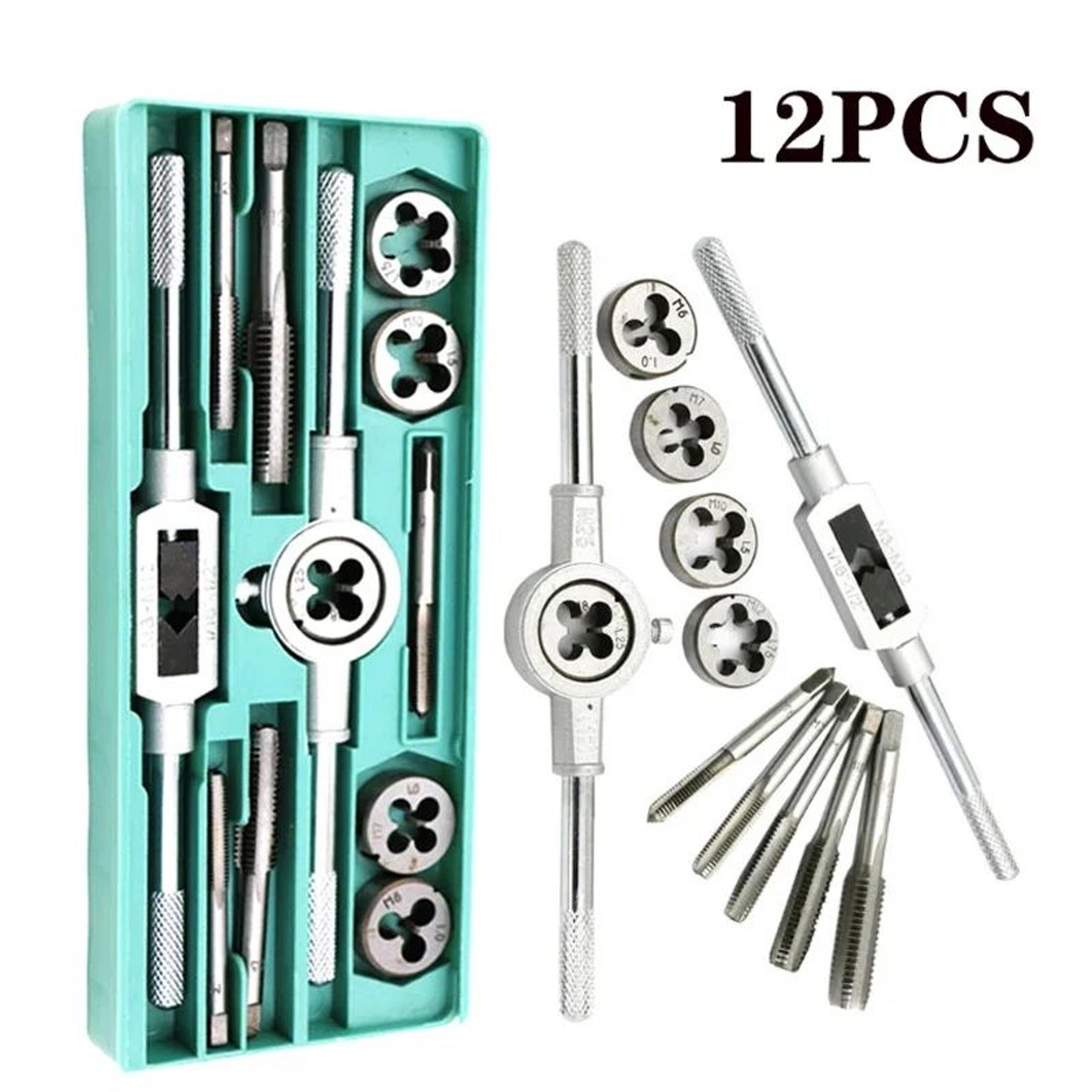 m3–m12 tap and die set – alloy steel metric threading tool kit for internal & external threads | precision thread repair