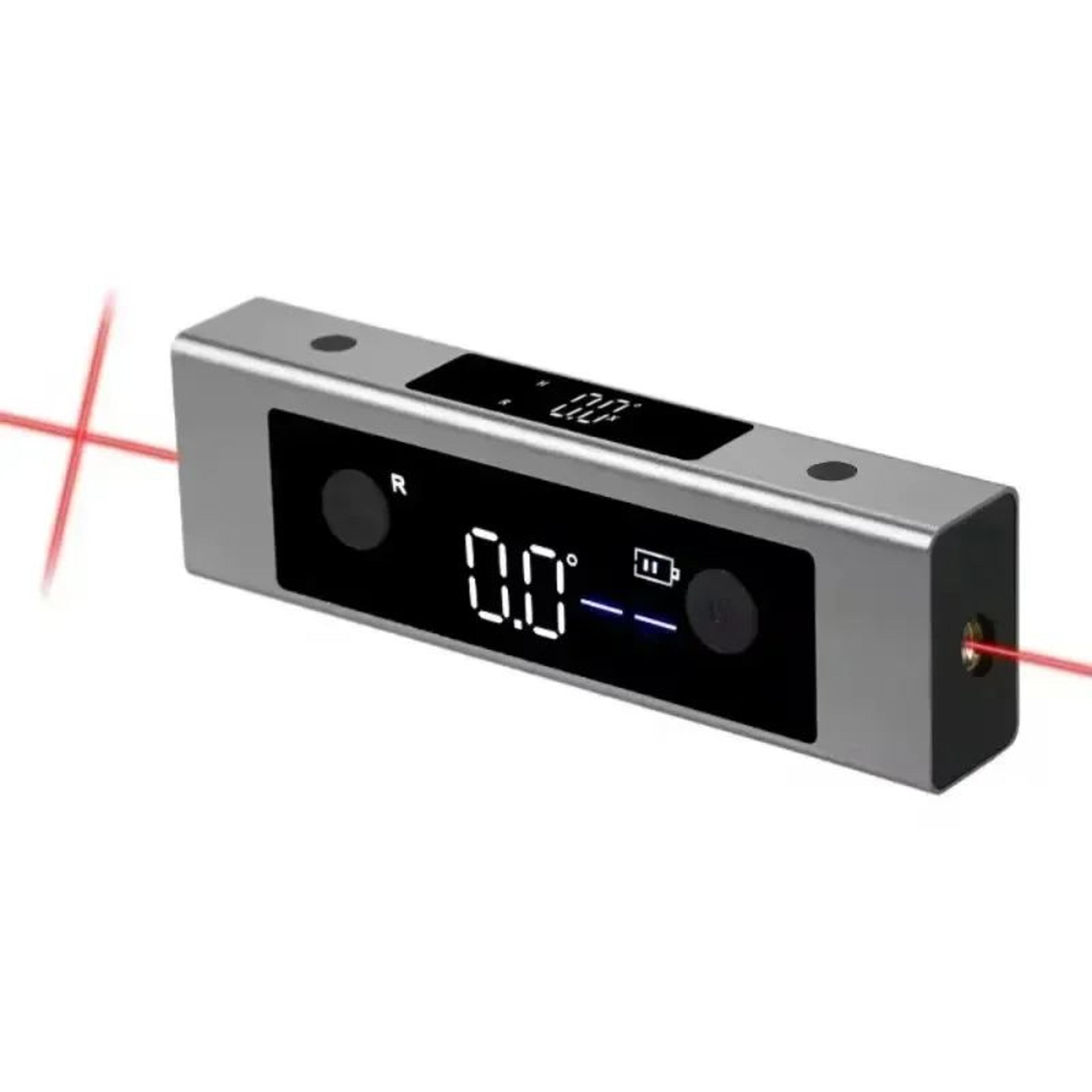 2-in-1 type-c digital laser level angle ruler – double laser protractor inclinometer for precision measuring & alignmen