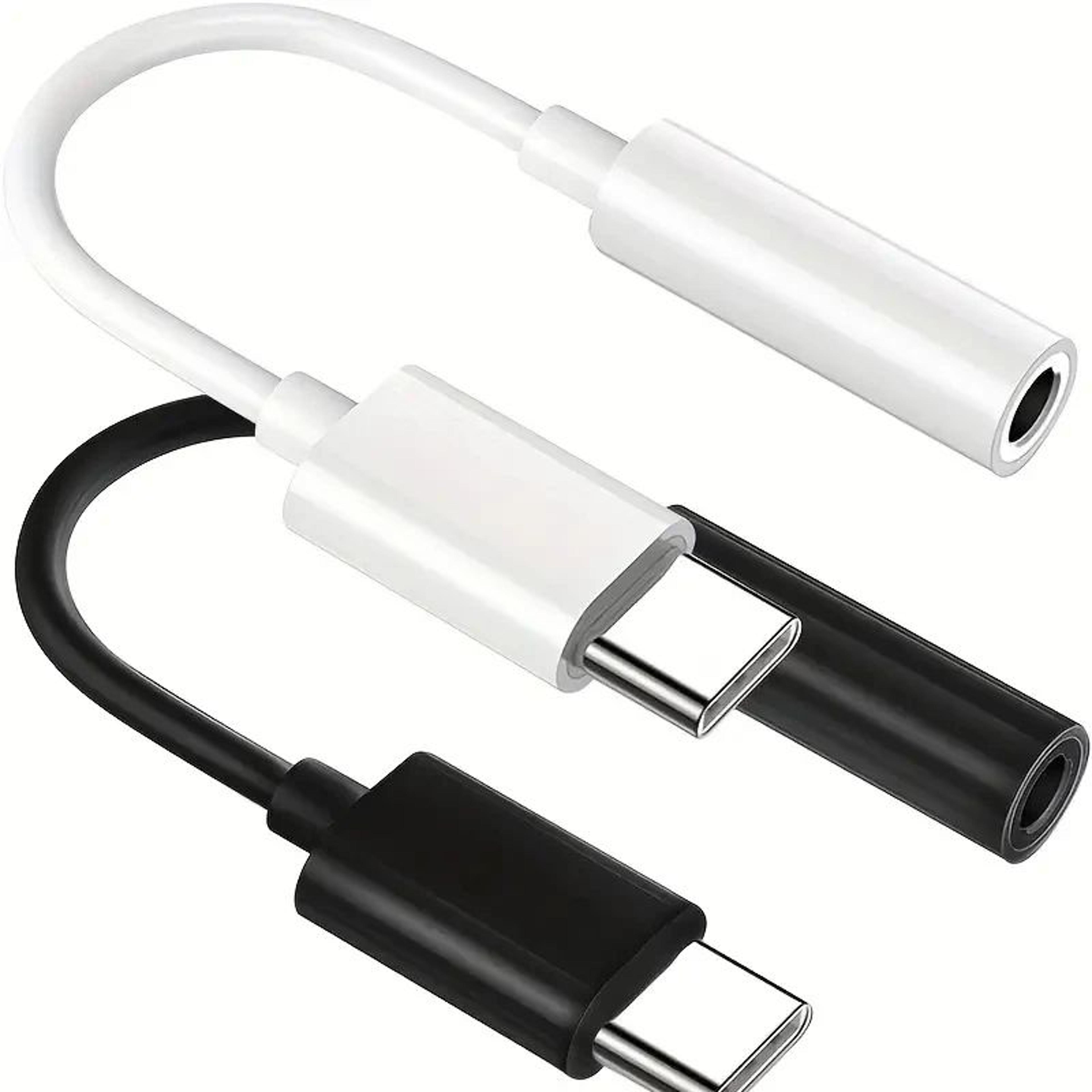 type-c & lightning to 3.5mm aux adapter cable – audio jack converter for iphone, huawei, xiaomi, samsung, lg & poco