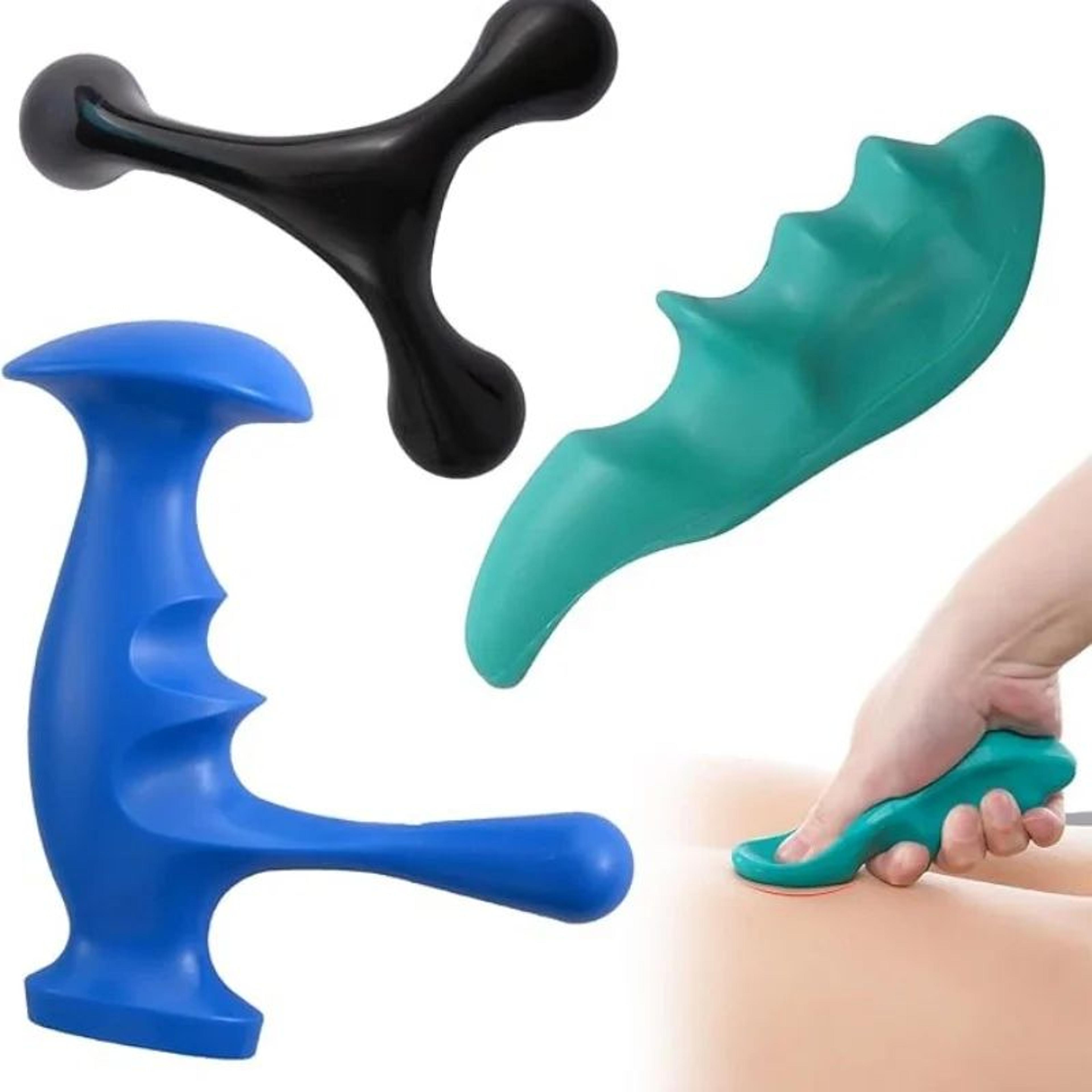ergonomic thumb saver trigger point massage tool t-shaped massager for deep tissue myofascial release & stress relief