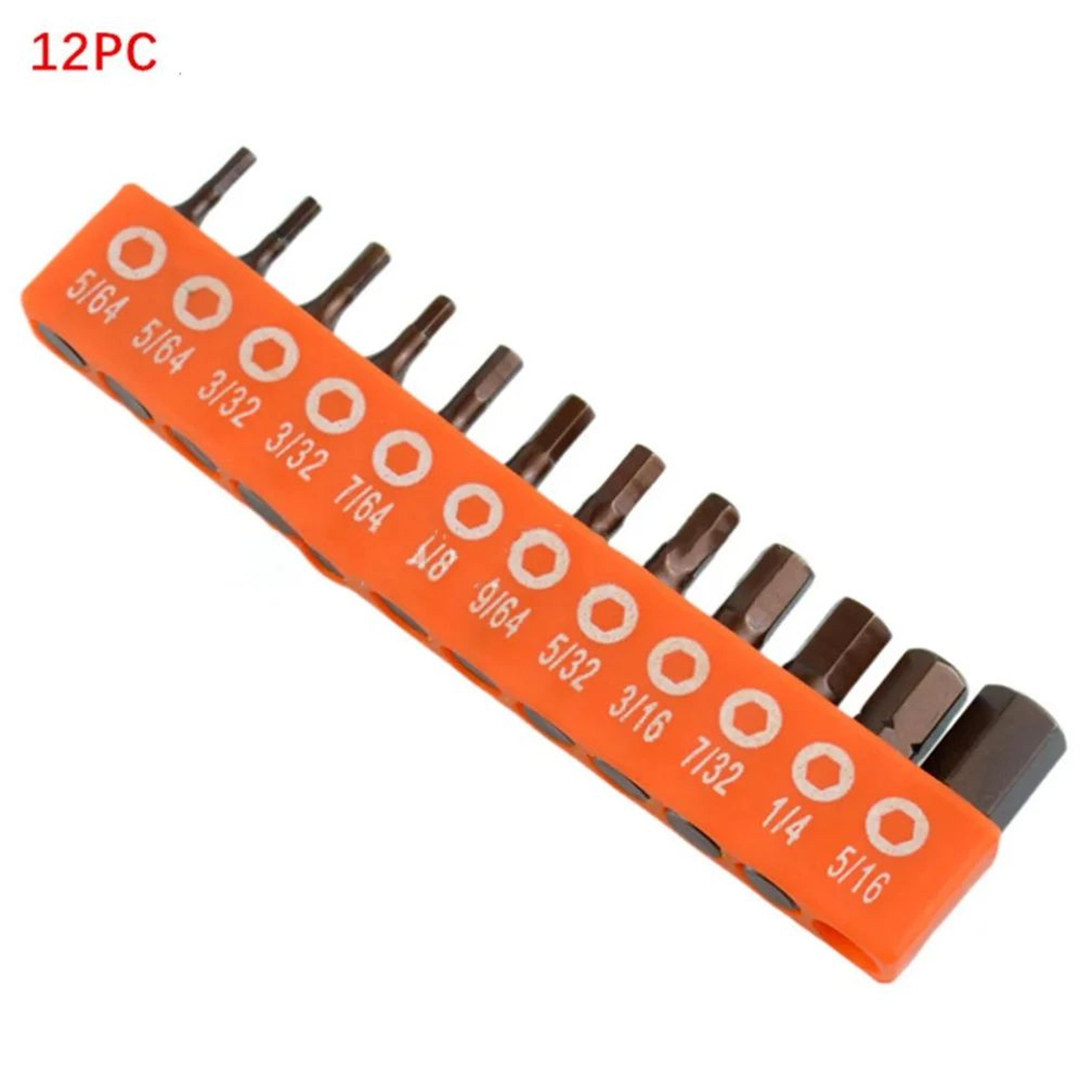 magnetic hex screwdriver bit set 25mm 1/4inches hex shank alloy steel driver bits for drill, impact driver & diy repairs
