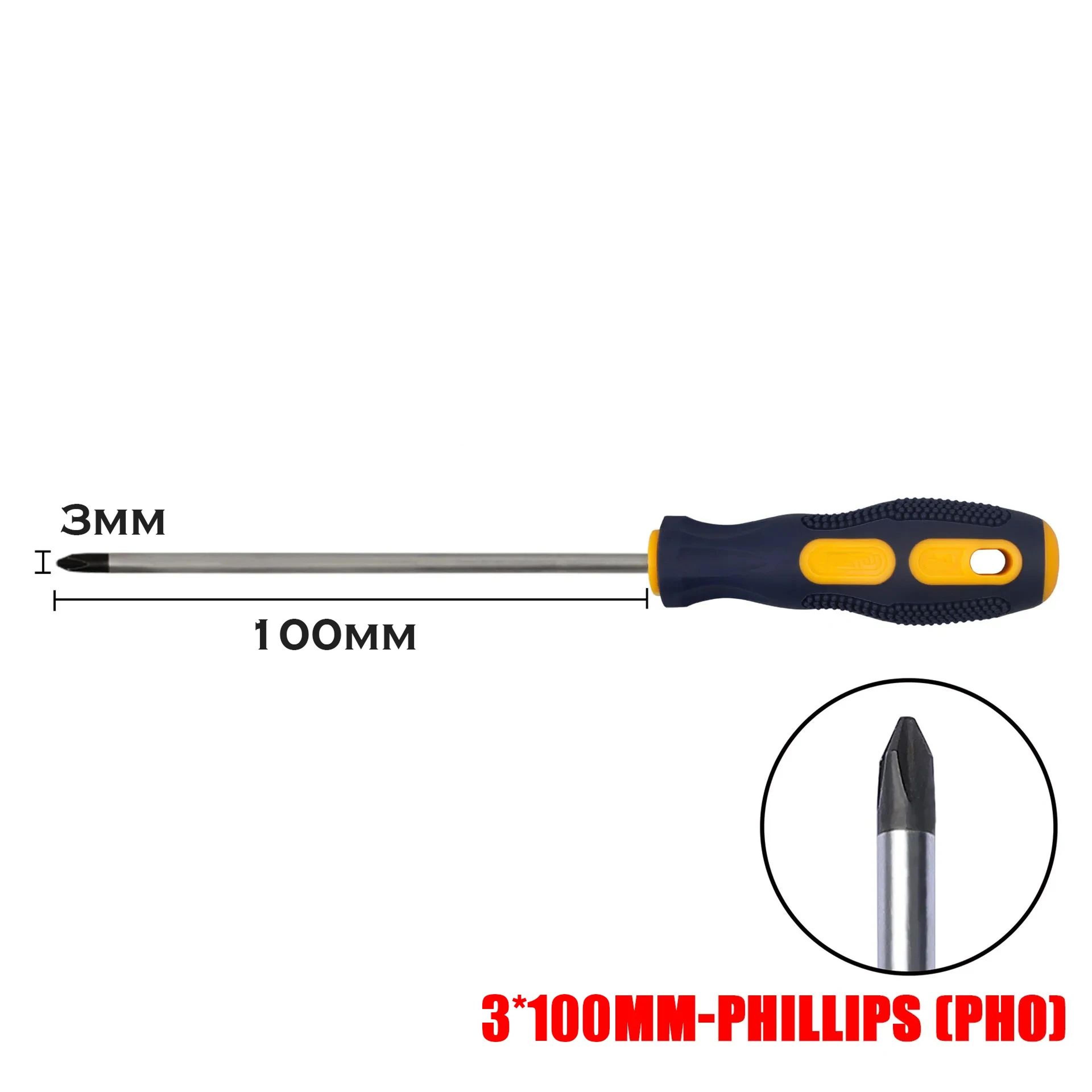 Magnetic Screwdriver Set PH0PH1PH2 Phillips  356mm Slotted 100200mm Length Drivers For Home  DIY Re 6