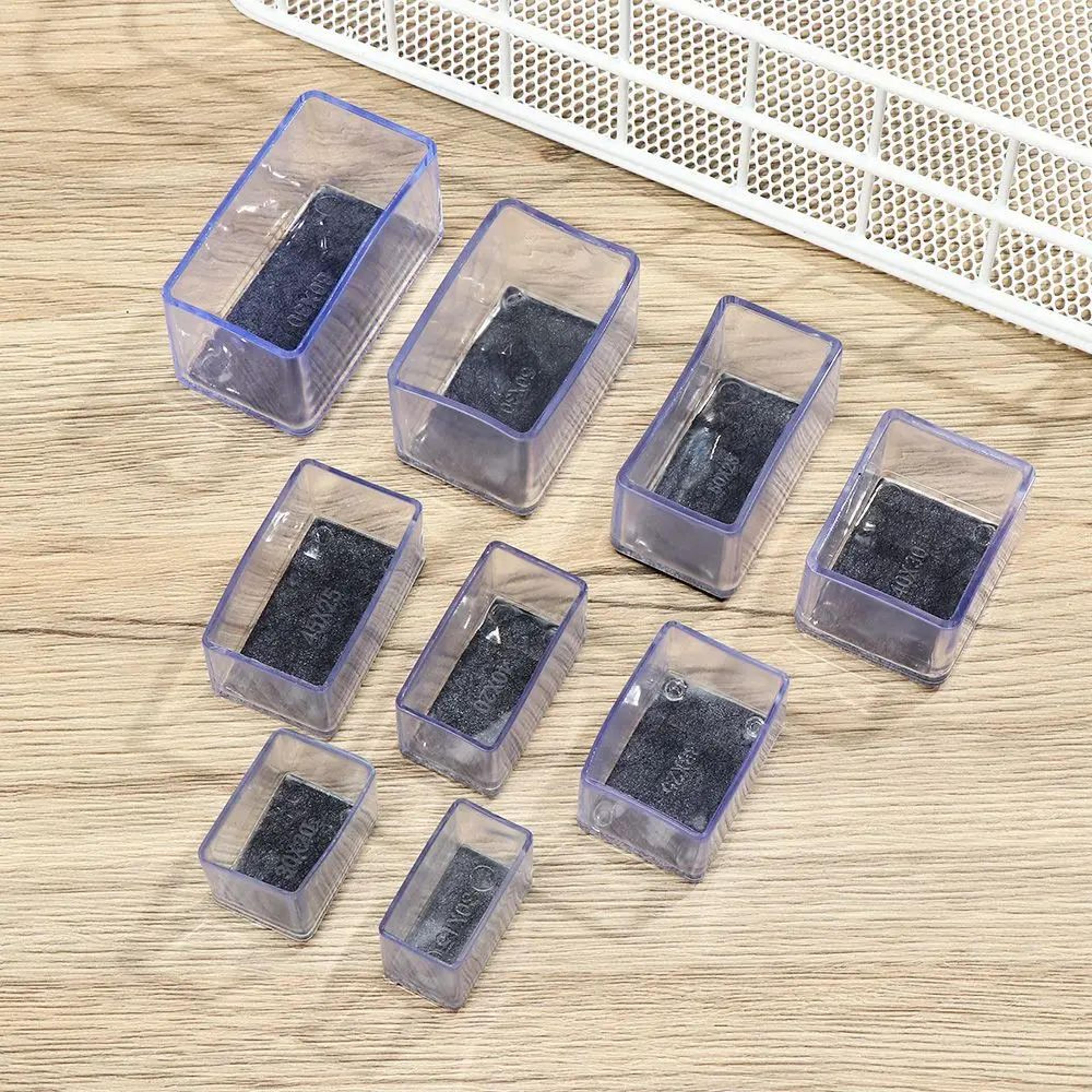 4 Pcs Transparent PVC Chair Leg Caps  NonSlip Table Foot Covers  Floor Protector Pads For Round Fur