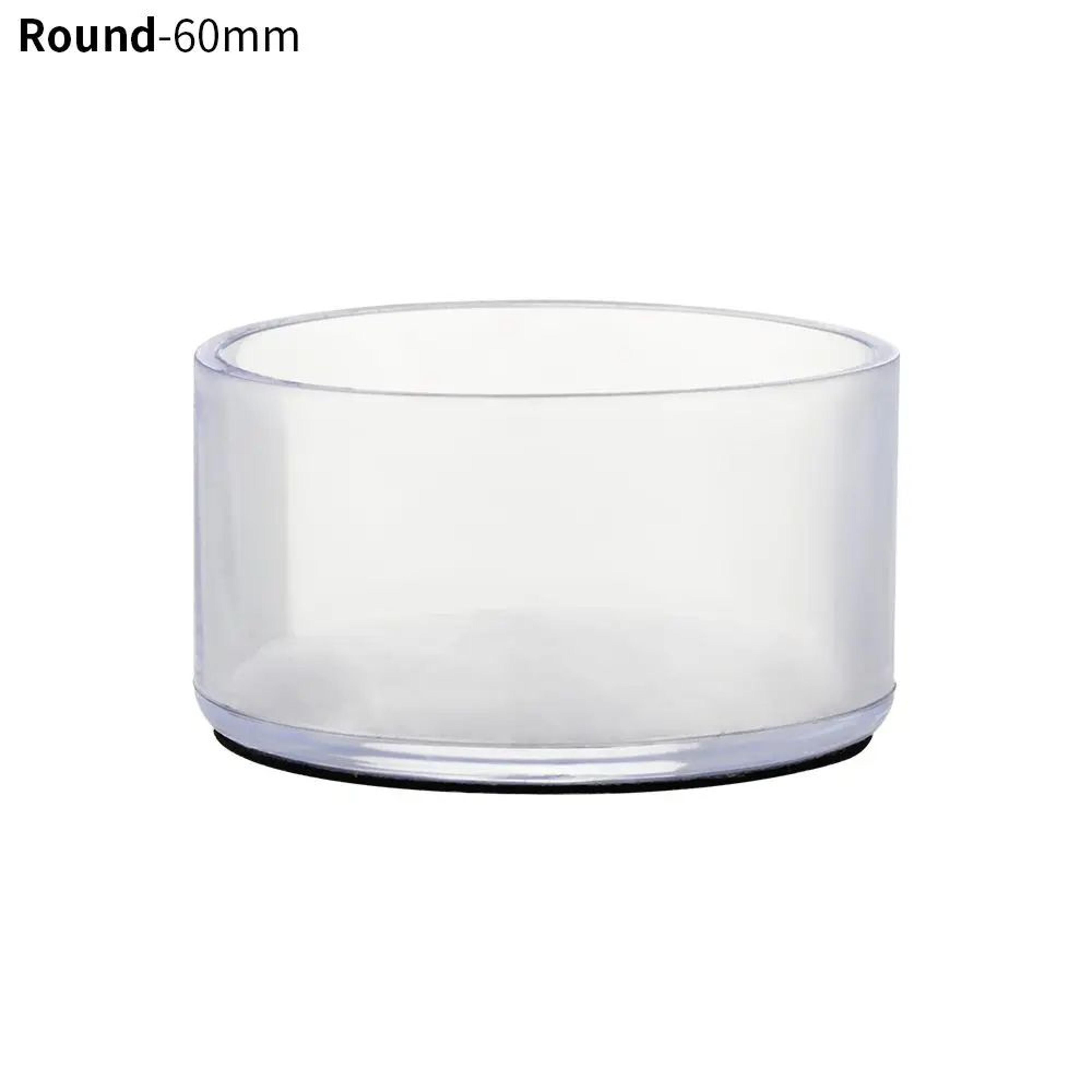 4 Pcs Transparent PVC Chair Leg Caps  NonSlip Table Foot Covers  Floor Protector Pads For Round Fur