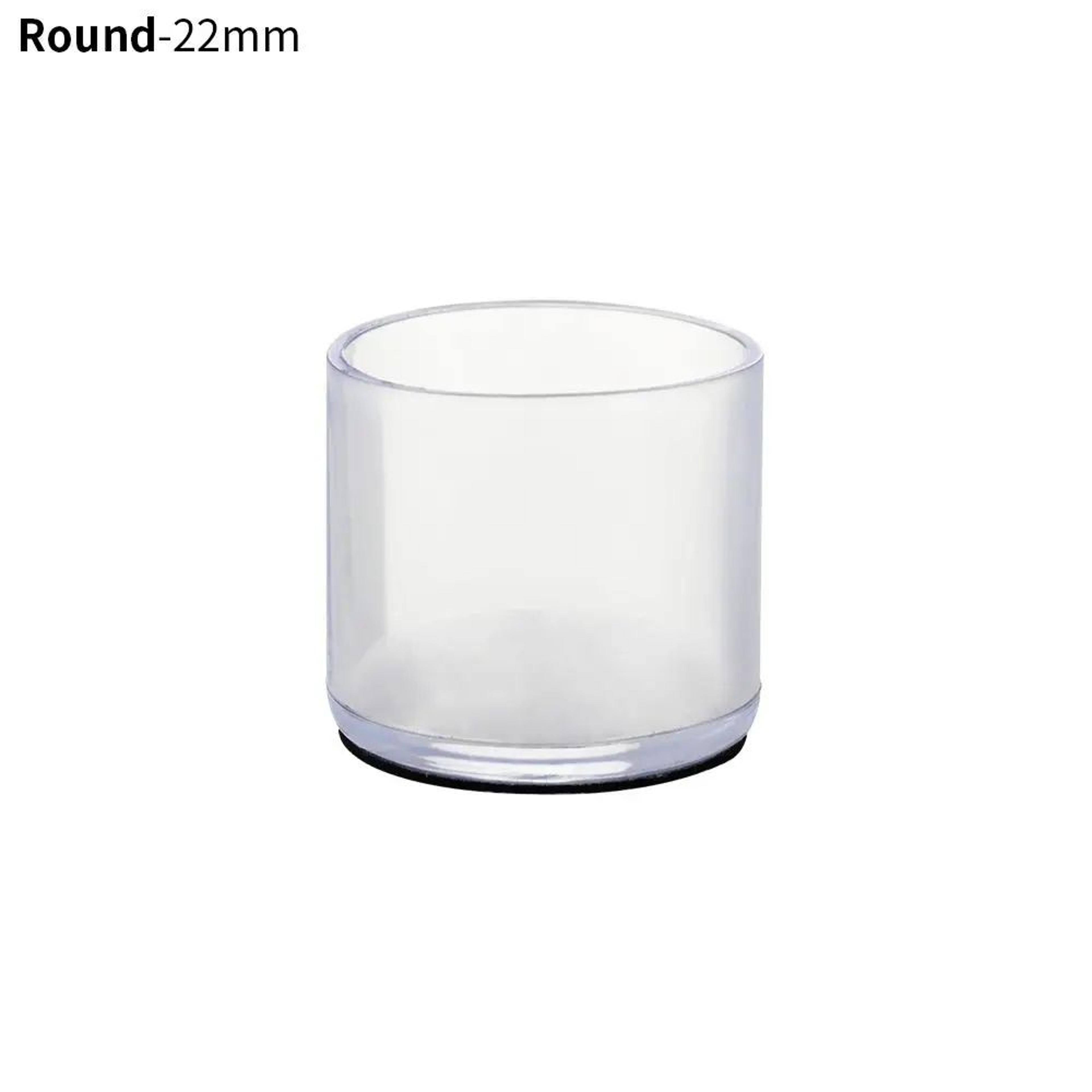 4 Pcs Transparent PVC Chair Leg Caps  NonSlip Table Foot Covers  Floor Protector Pads For Round Fur
