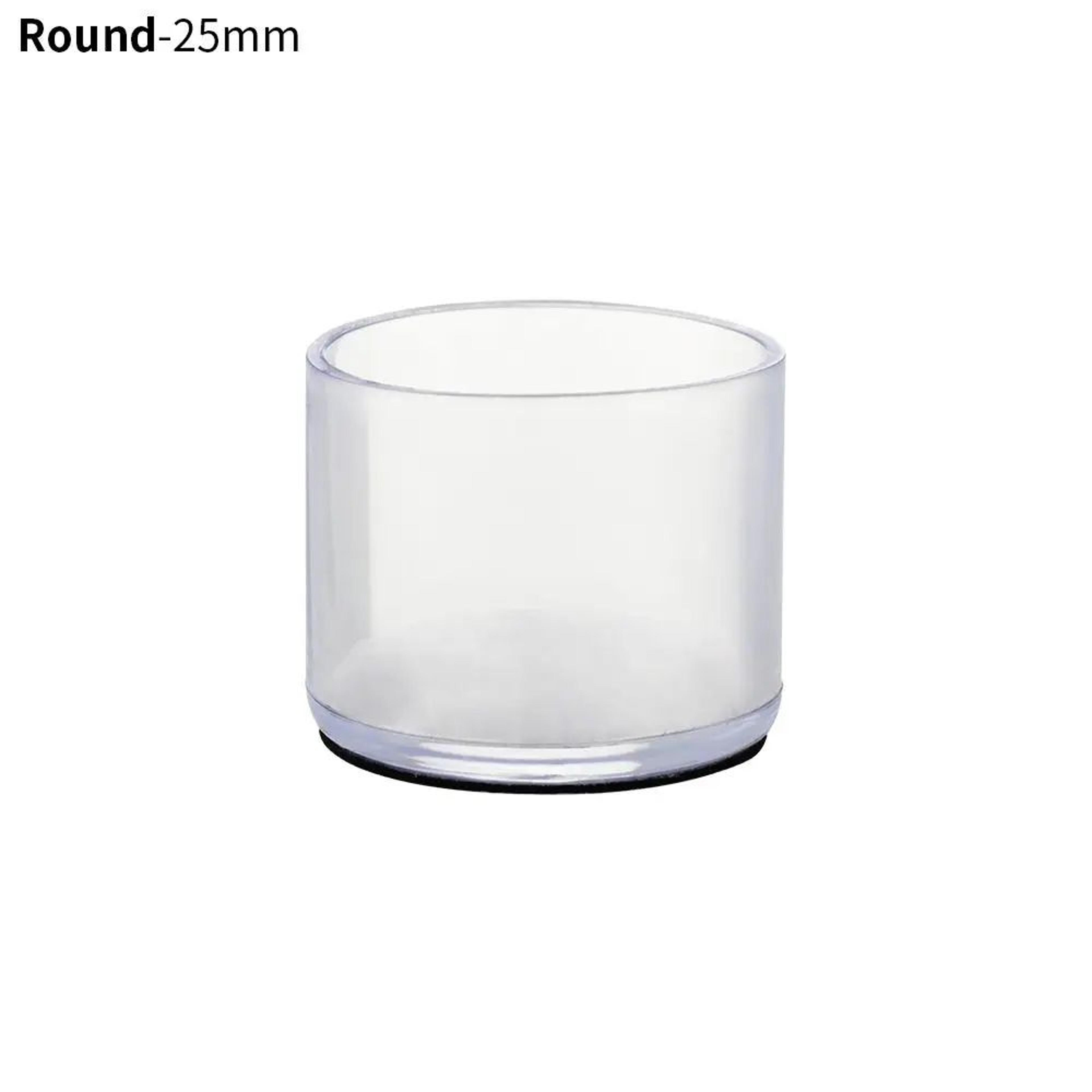4 Pcs Transparent PVC Chair Leg Caps  NonSlip Table Foot Covers  Floor Protector Pads For Round Fur