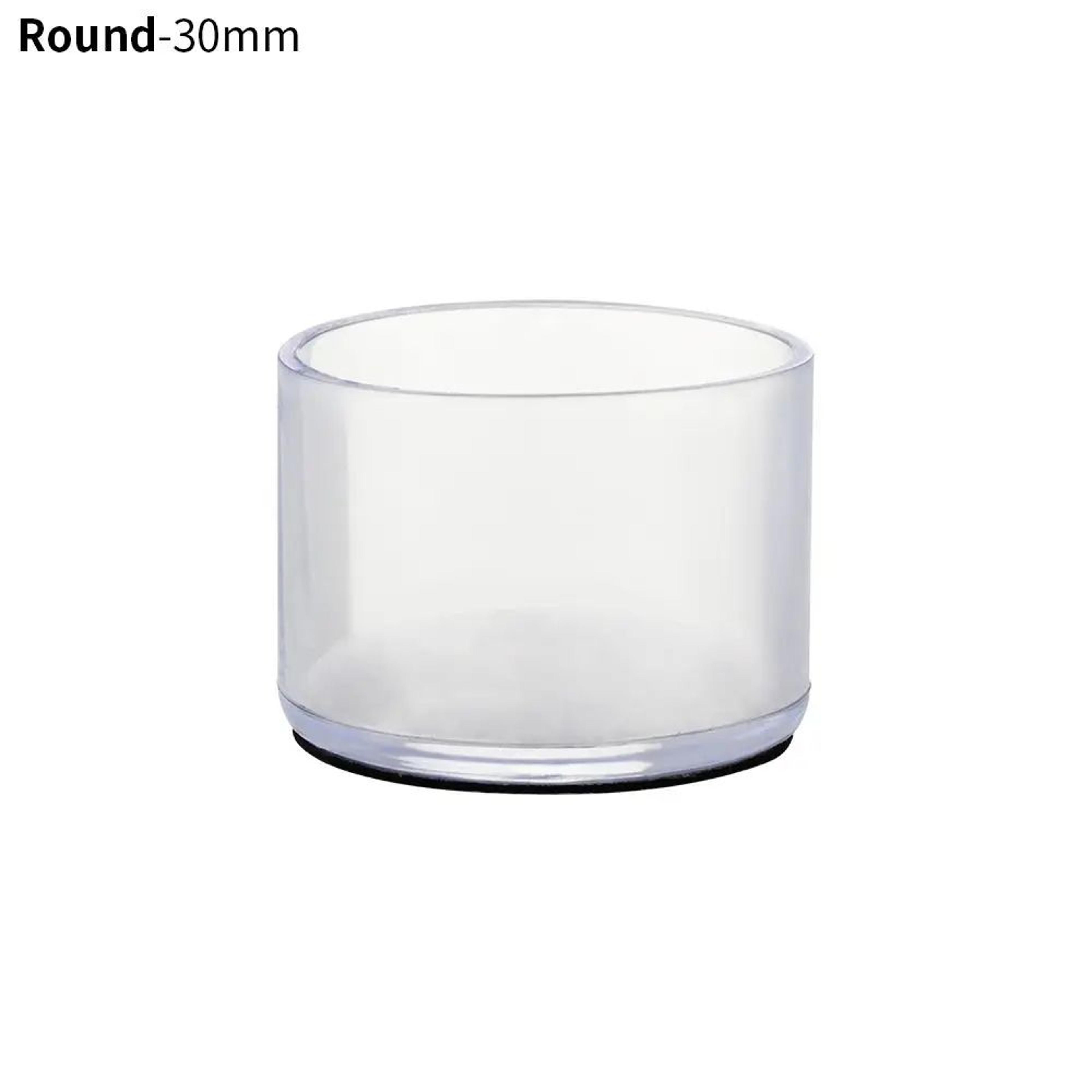 4 Pcs Transparent PVC Chair Leg Caps  NonSlip Table Foot Covers  Floor Protector Pads For Round Fur