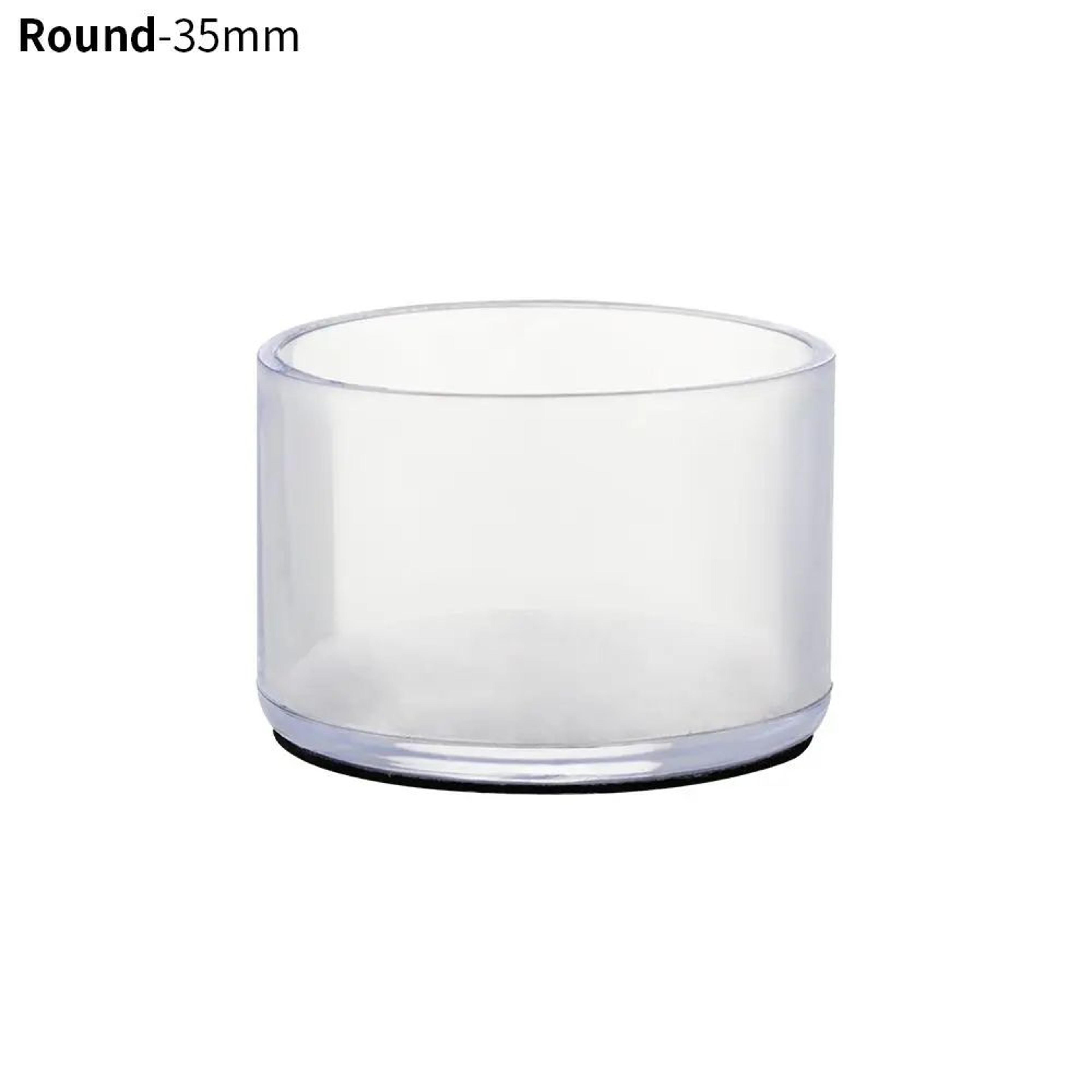 4 Pcs Transparent PVC Chair Leg Caps  NonSlip Table Foot Covers  Floor Protector Pads For Round Fur