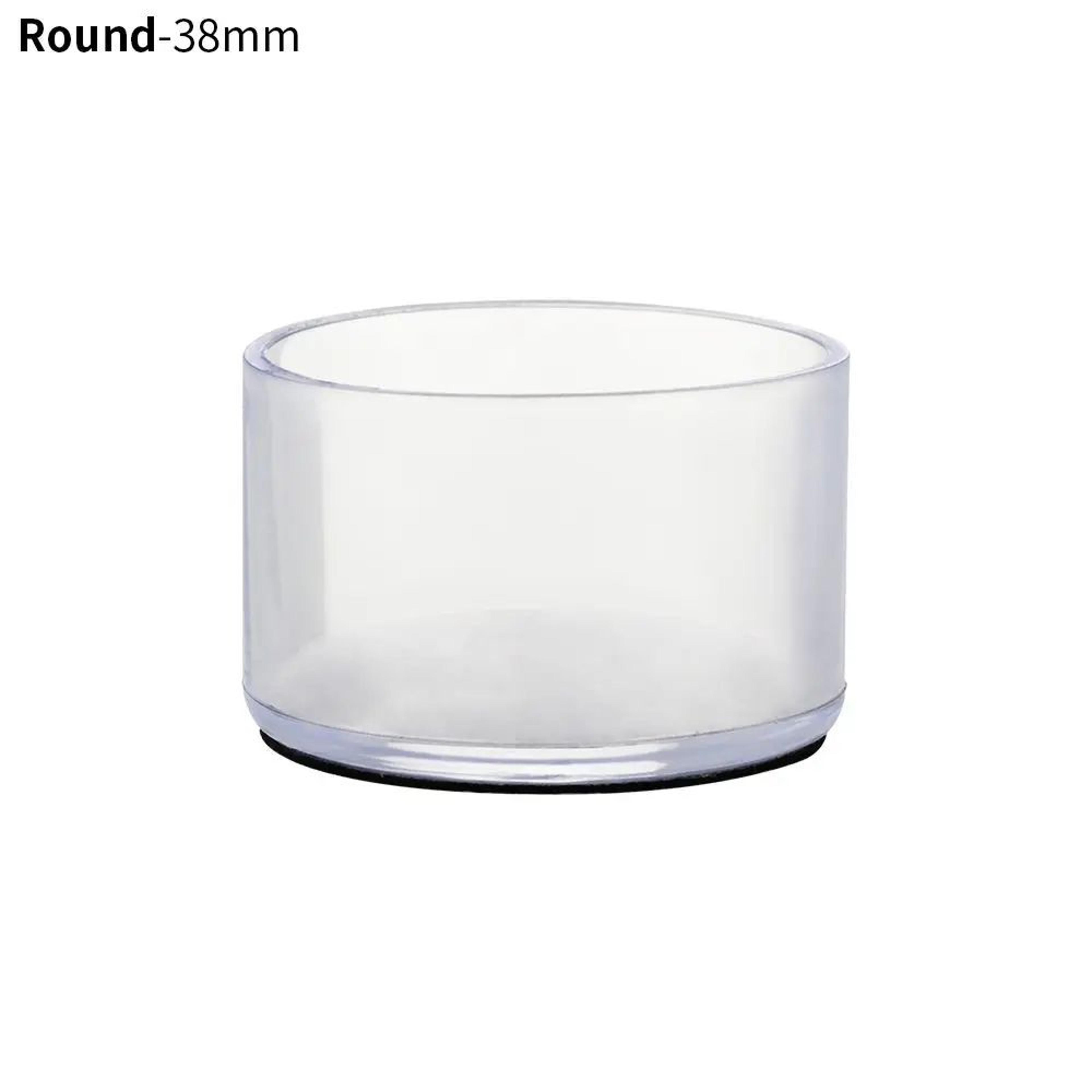 4 Pcs Transparent PVC Chair Leg Caps  NonSlip Table Foot Covers  Floor Protector Pads For Round Fur